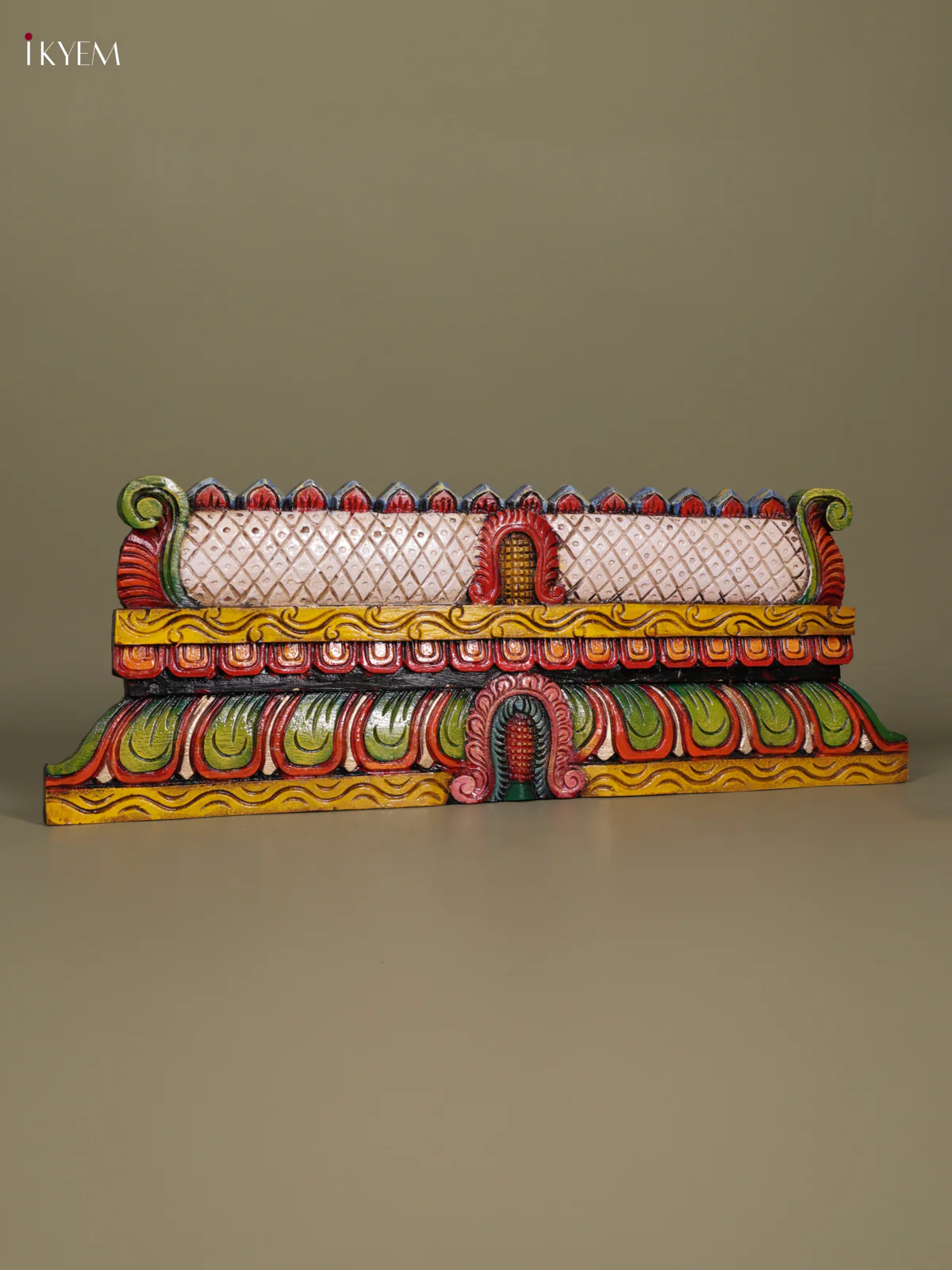 Wooden Hand Carved Painted Gopuram Panel - KEB1101 - Image 2