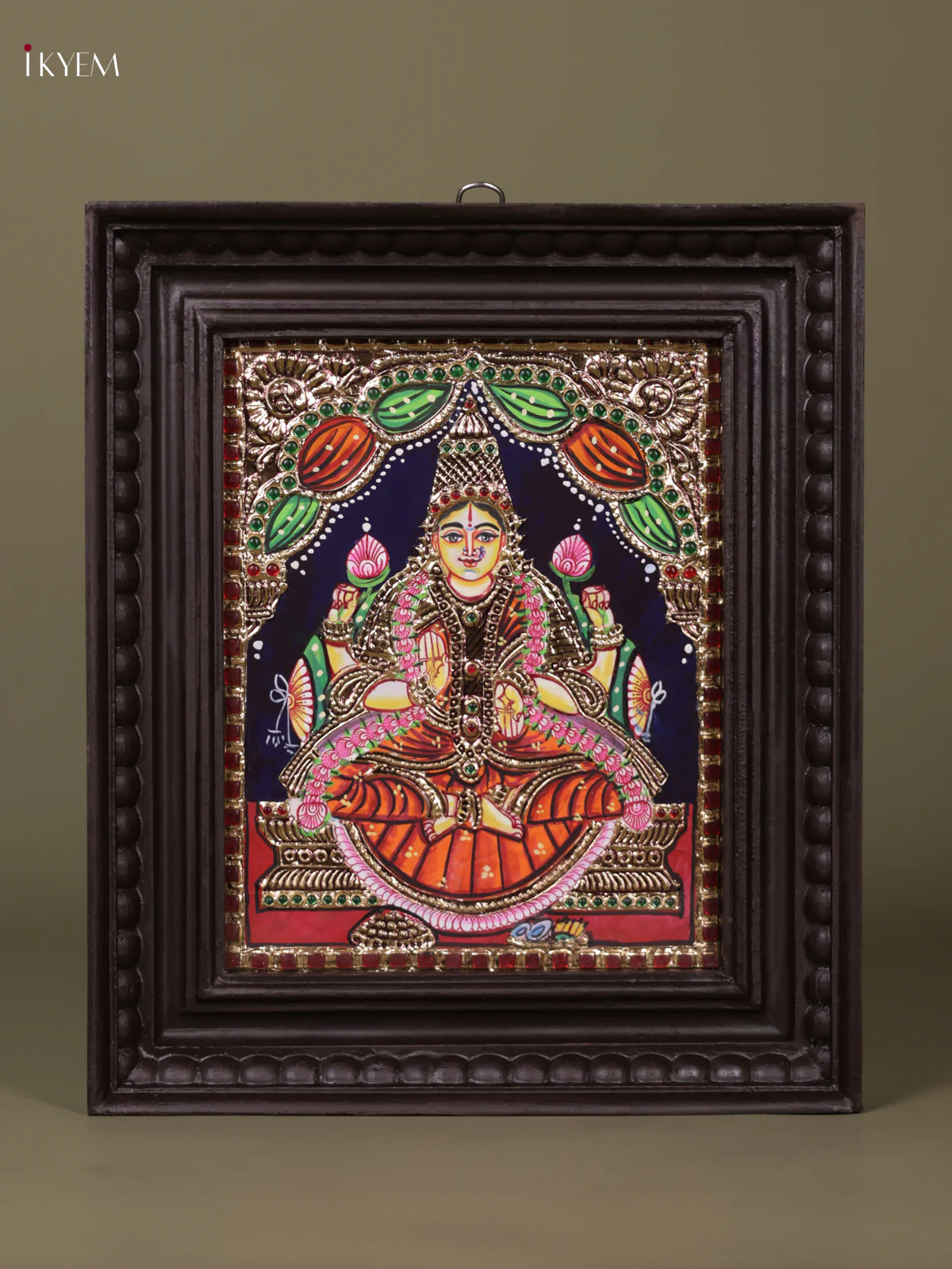 Gajalakshmi Tanjore painting (13*11) - KEB1211