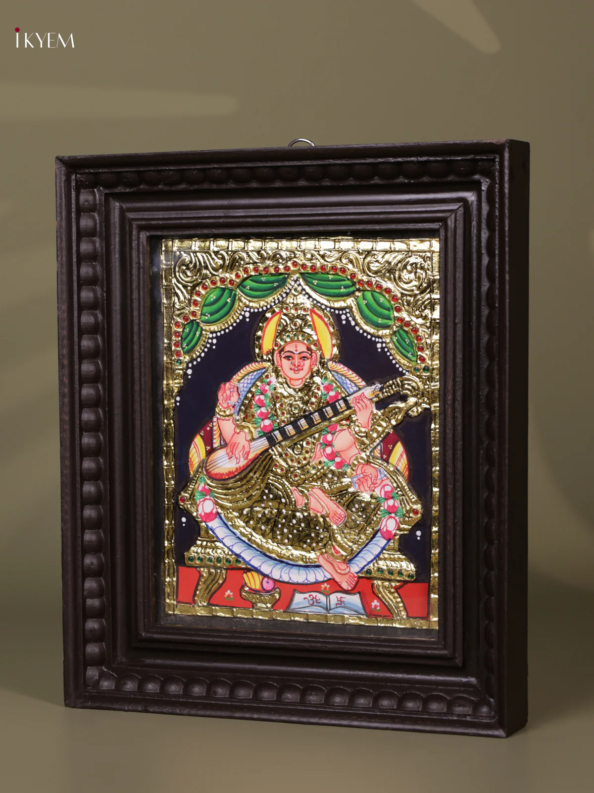 Saraswathi Tanjore painting (13*11) - KEB1215 - Image 2
