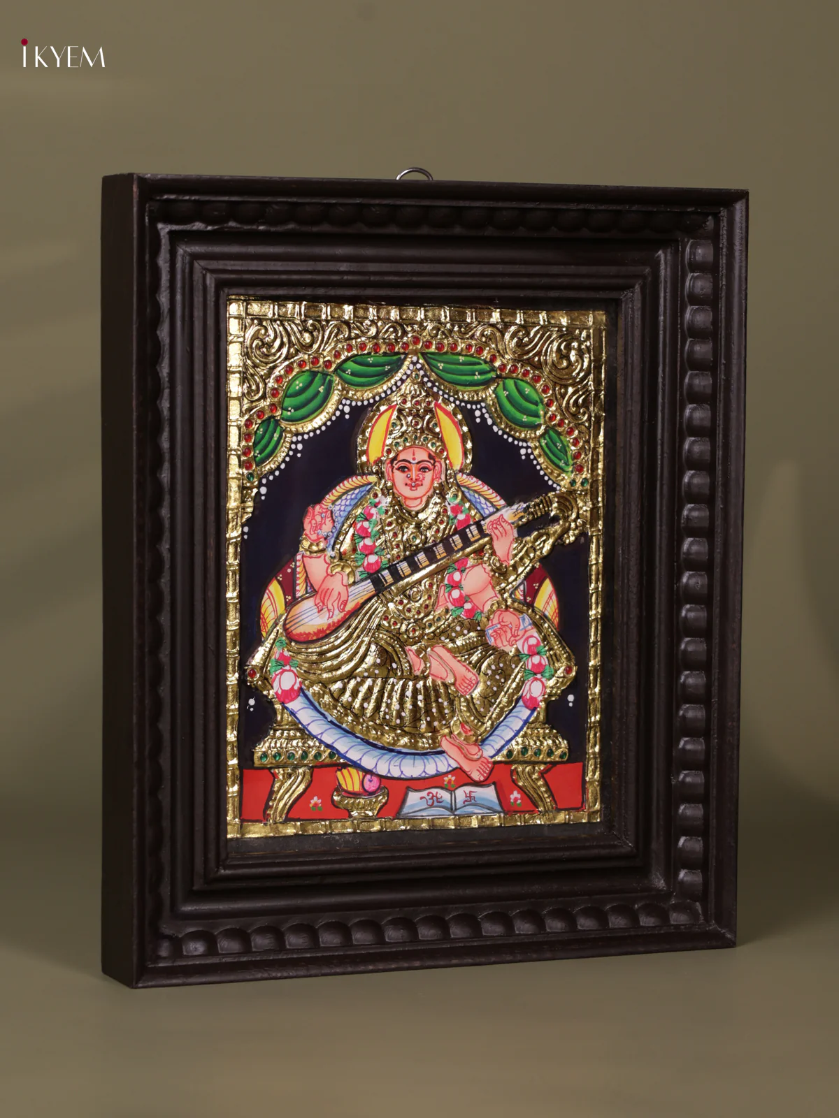 Saraswathi Tanjore painting (13*11) - KEB1215 - Image 3