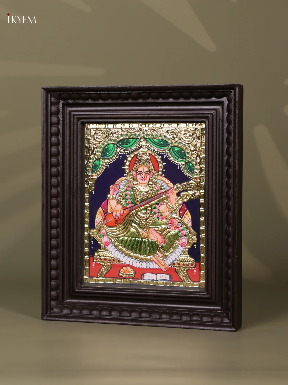 Saraswathi Tanjore painting (13*11) - KEB1217 - Image 2