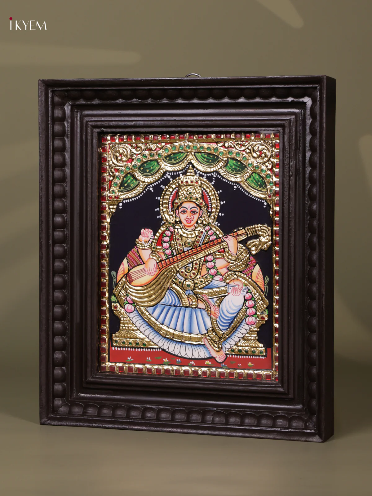 Saraswathi Tanjore painting (13*11) - KEB1220 - Image 2