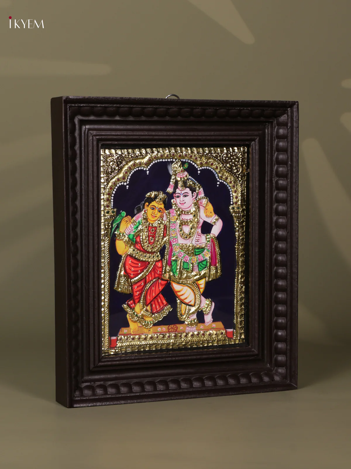 Radha Krishna Tanjore painting (13*11) - KEB1223 - Image 3