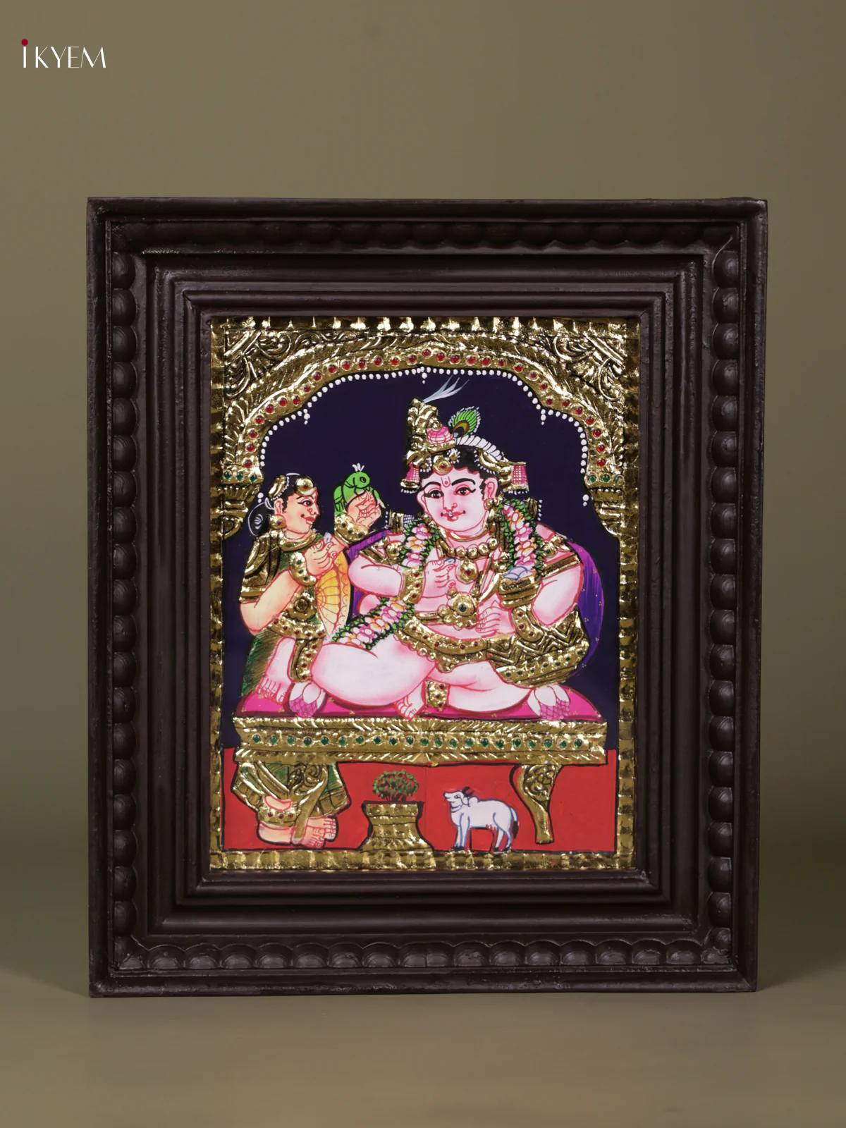 Butter Krishna Tanjore painting (13*11) - KEB1225