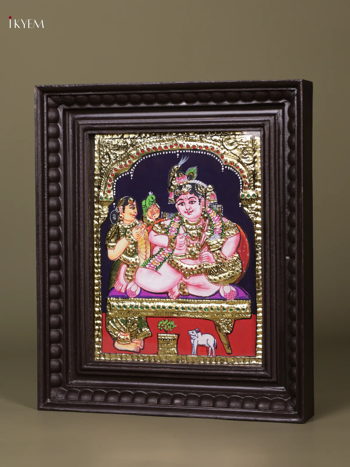 Butter Krishna Tanjore painting (13*11) - KEB1226 - Image 2