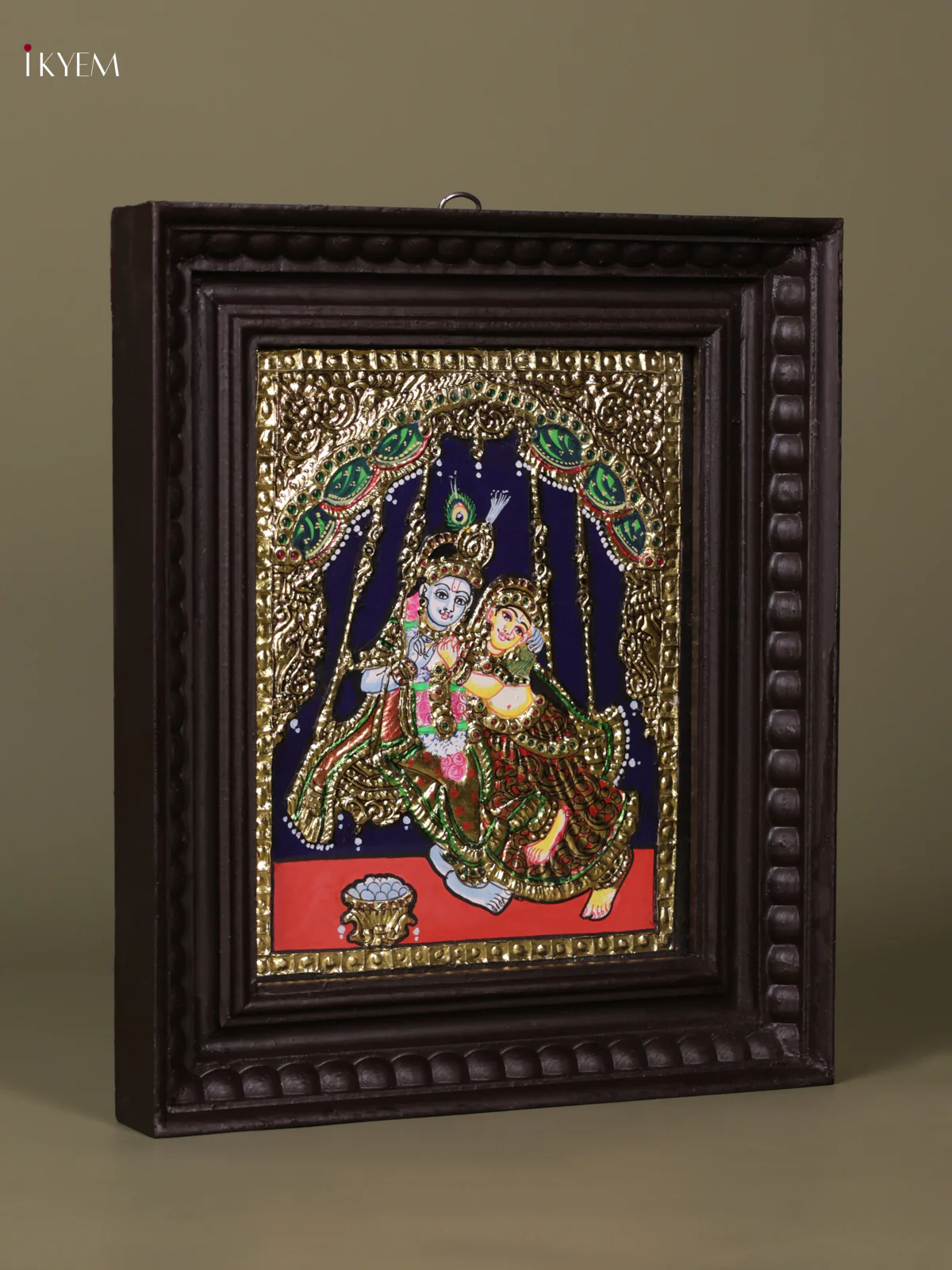 Radha Krishna Tanjore painting (13*11) - KEB1231 - Image 3