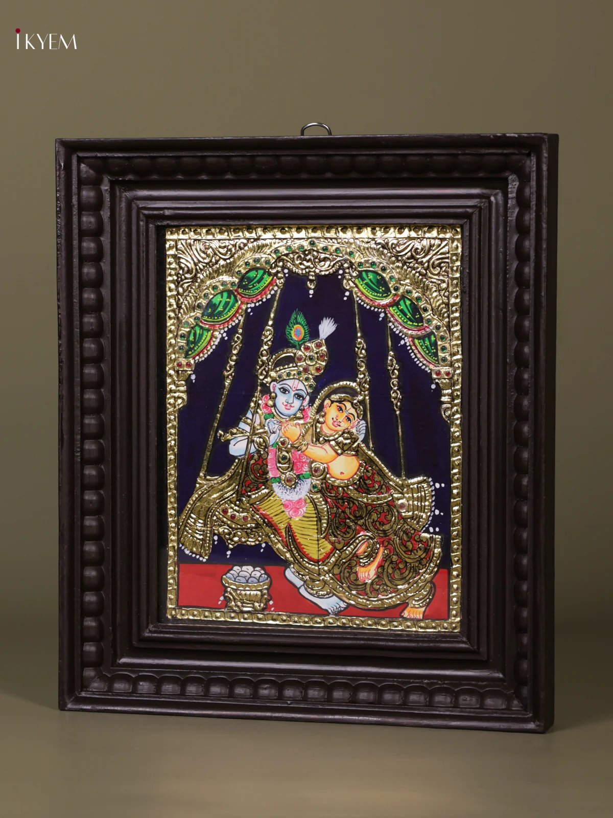 Radha Krishna Tanjore painting (13*11) - KEB1232 - Image 2