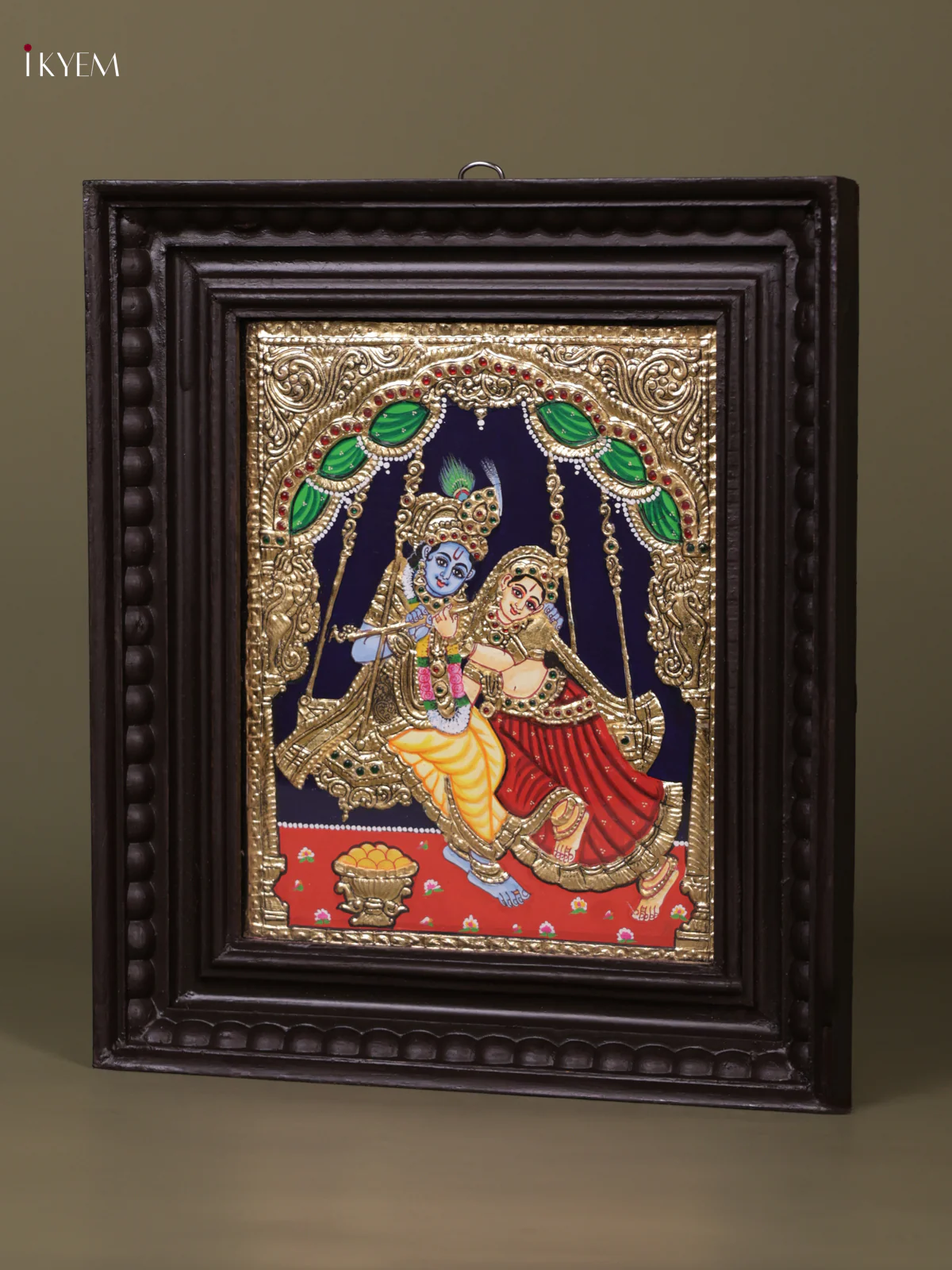 Radha Krishna Tanjore painting (13*11) - KEB1233 - Image 2