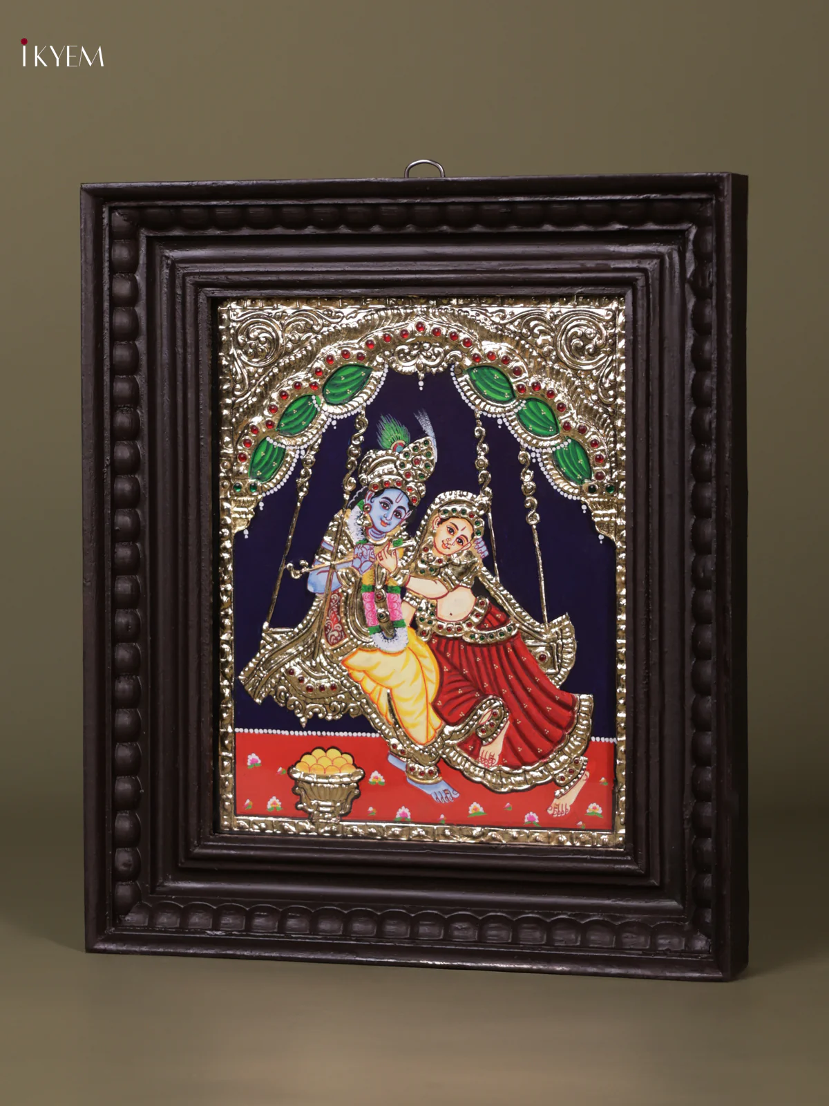 Radha Krishna Tanjore painting (13*11) - KEB1234 - Image 2