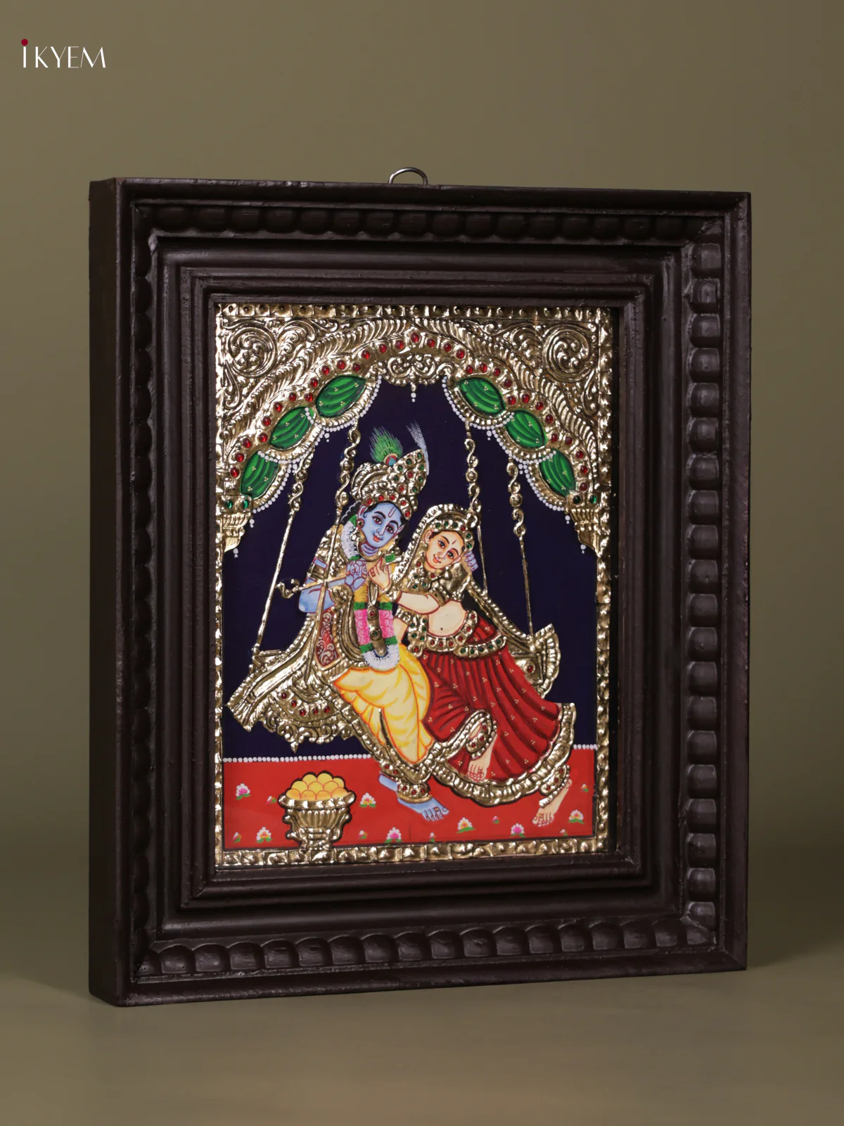 Radha Krishna Tanjore painting (13*11) - KEB1234 - Image 3