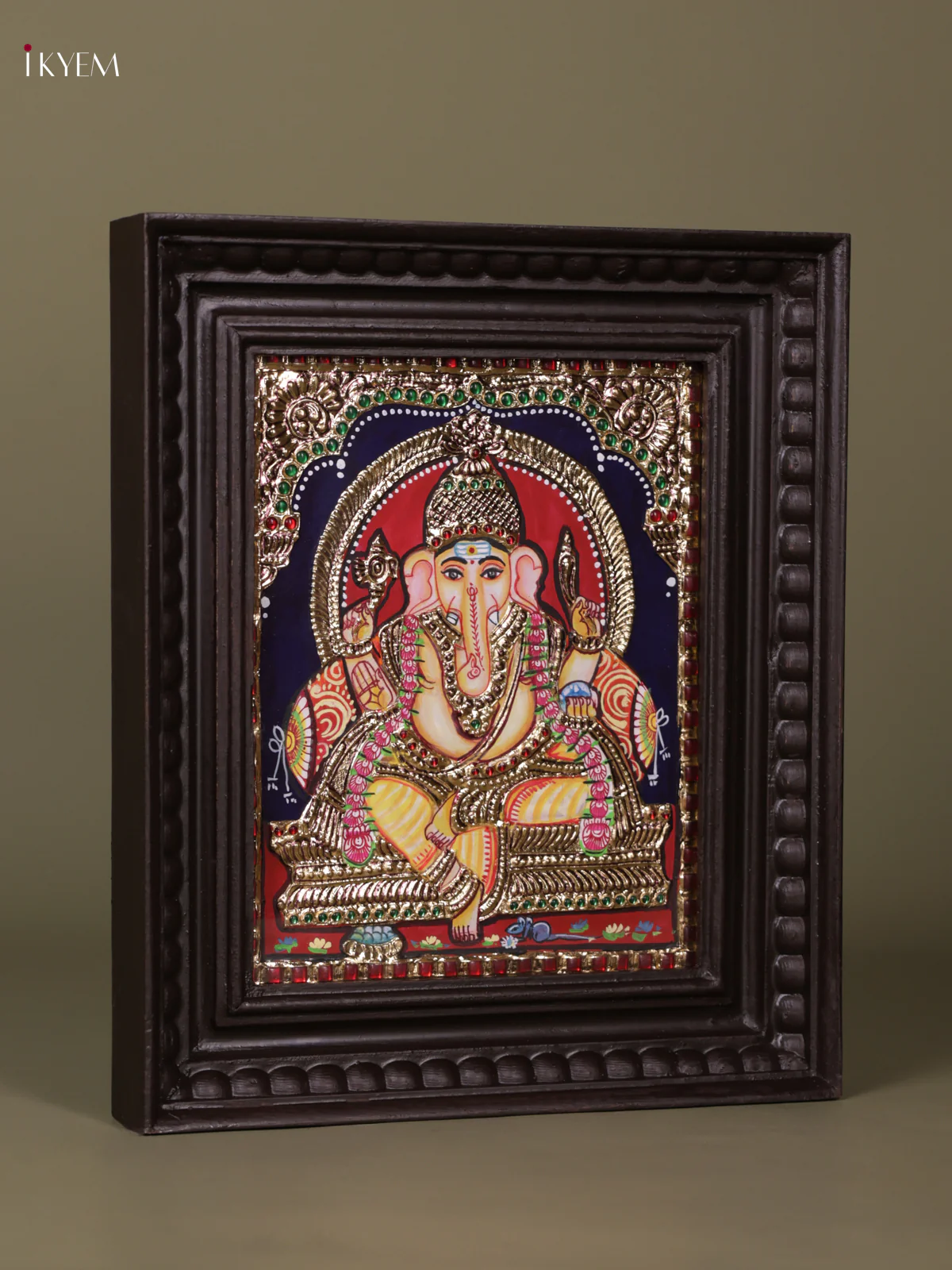 Ganesha Tanjore painting (13*11) - KEB1239 - Image 3