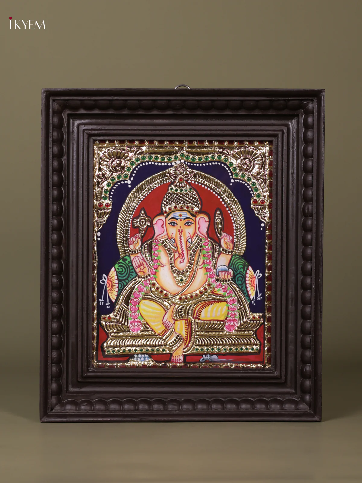 Ganesha Tanjore painting (13*11) - KEB1242
