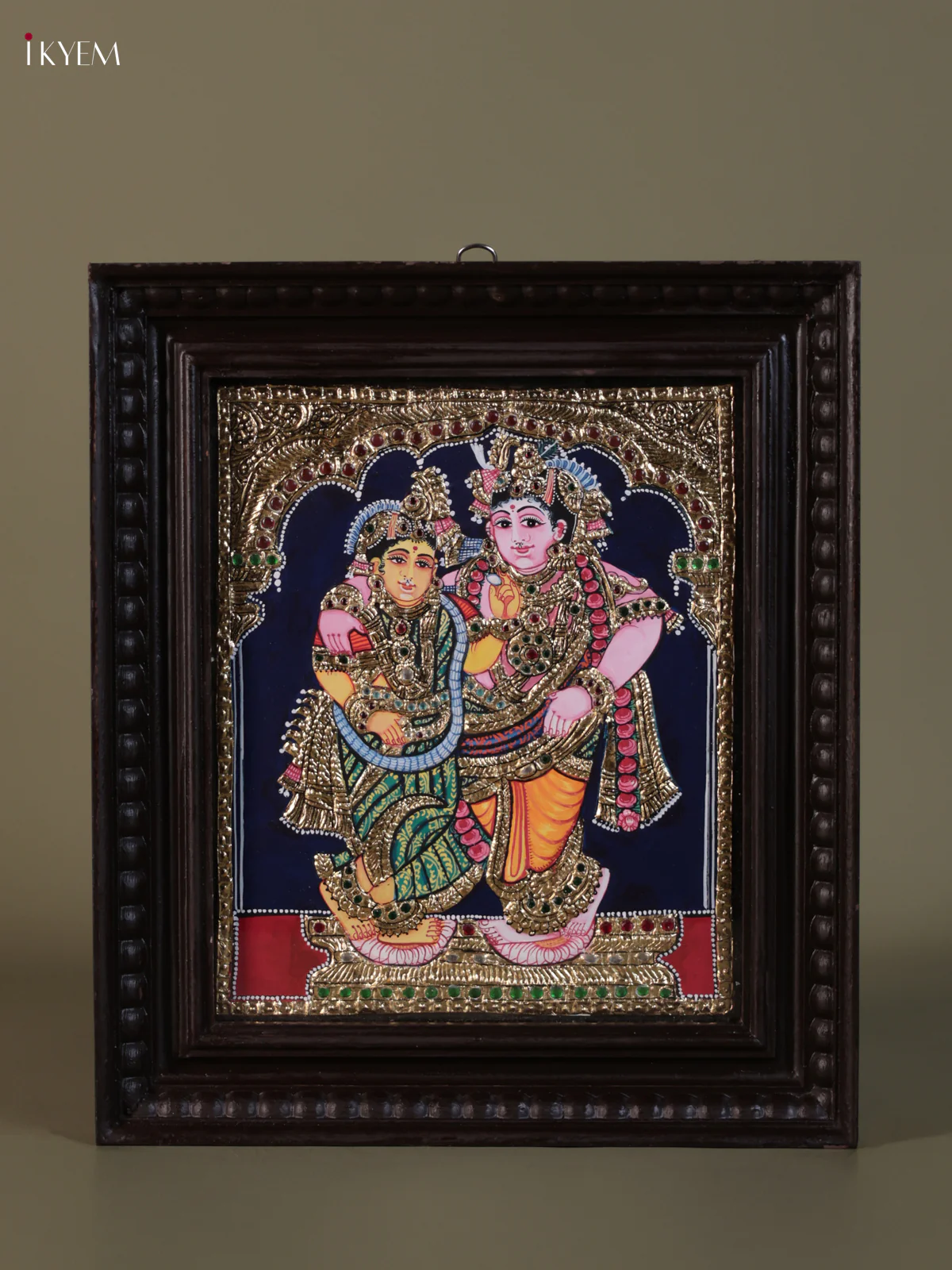 Krishna Rukmini Tanjore painting (15*13) - KEB1260