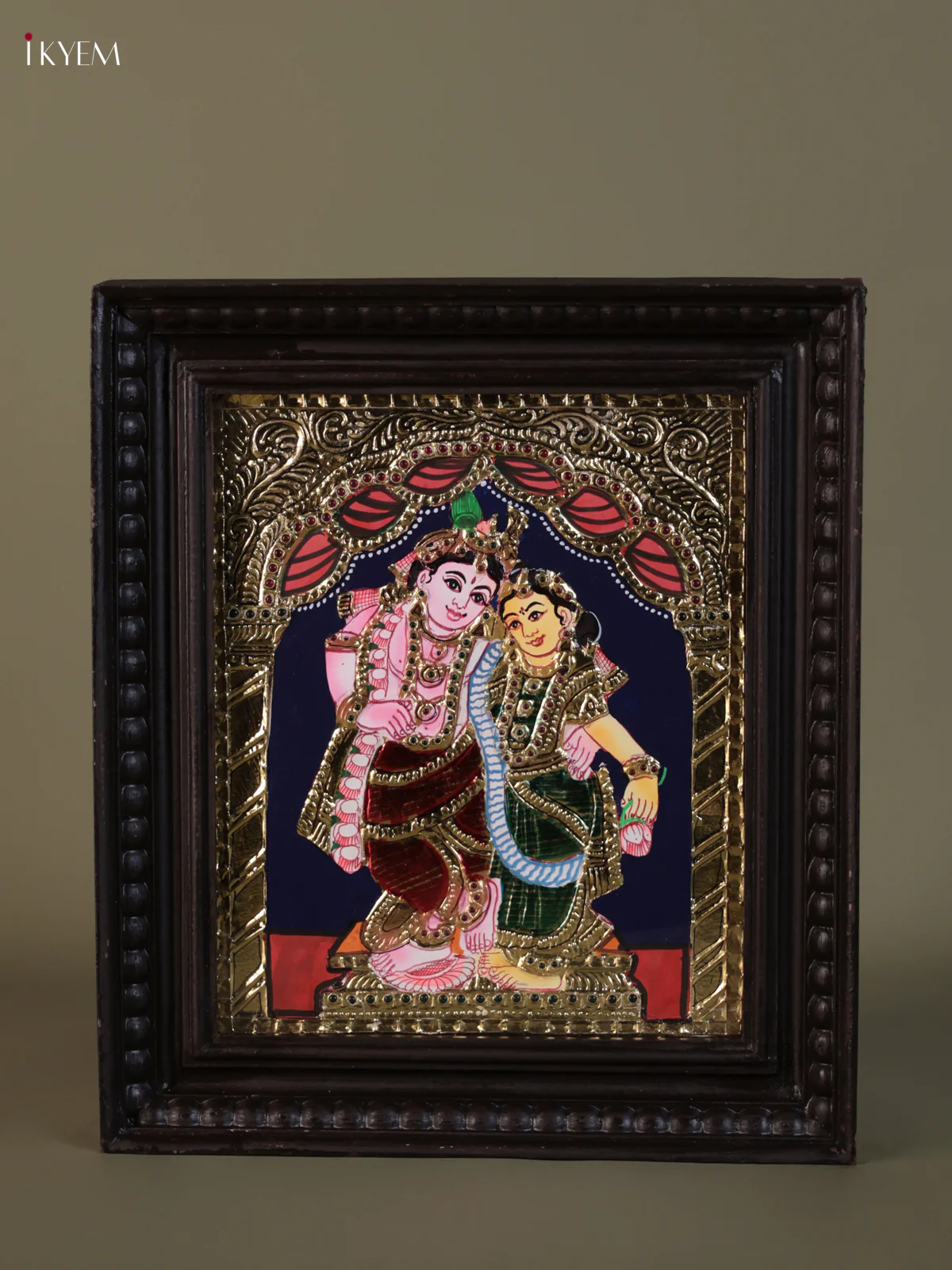 Krishna Rukmini Tanjore painting (15*13) - KEB1262