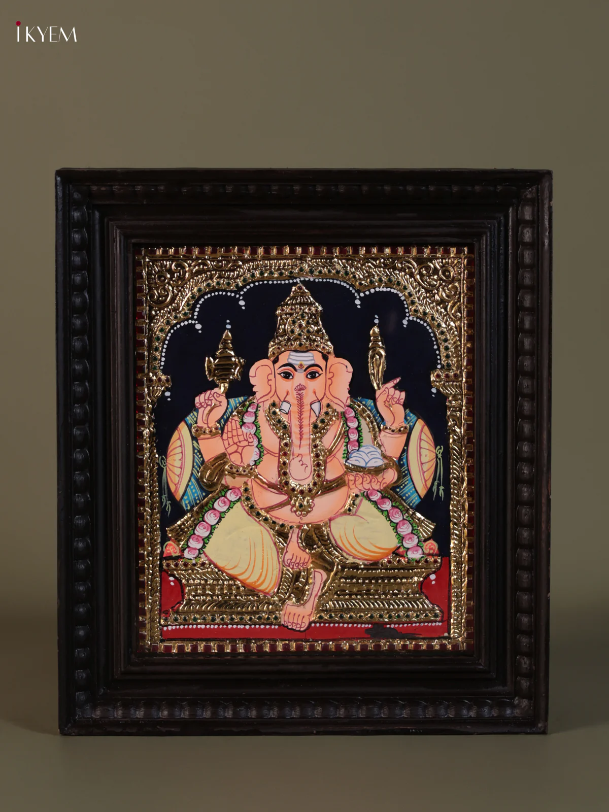 Ganesha Tanjore painting (15*13) - KEB1266