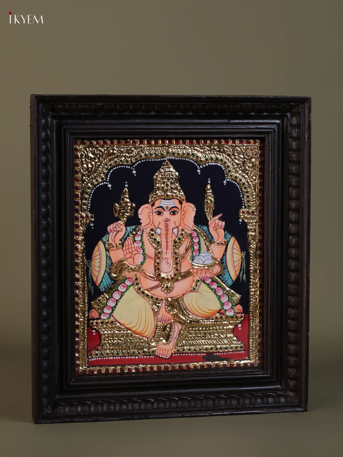 Ganesha Tanjore painting (15*13) - KEB1266 - Image 2