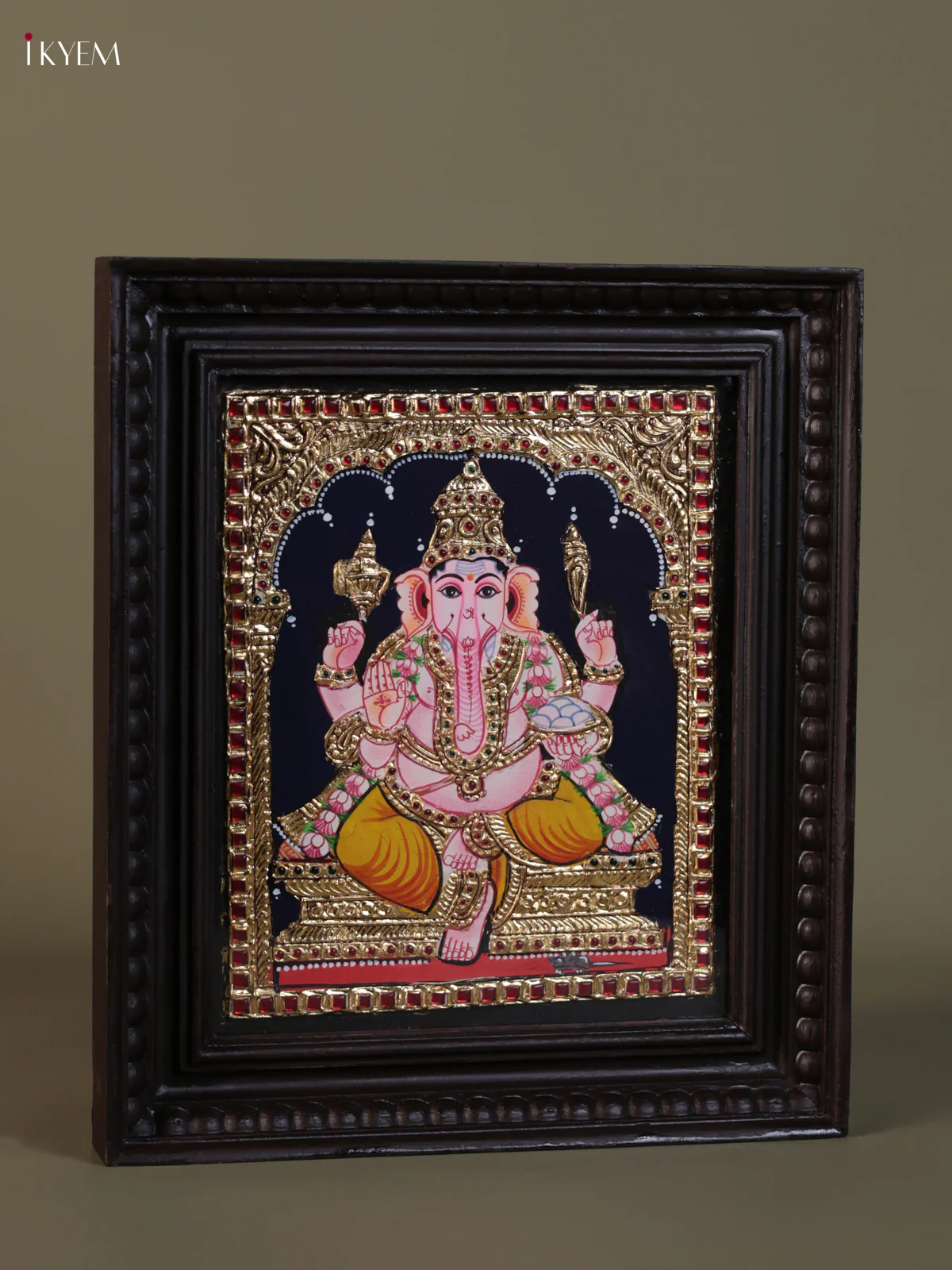 Ganesha Tanjore painting (15*13) - KEB1267 - Image 2