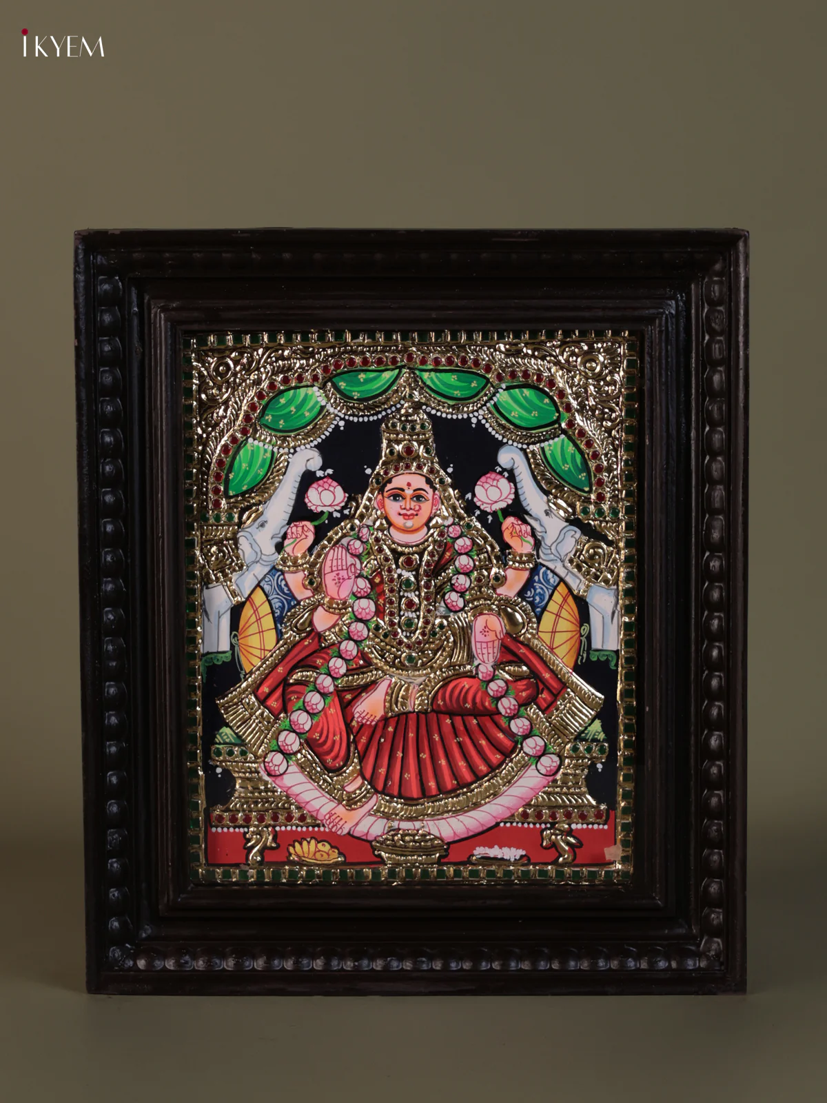 Gaja Lakshmi Tanjore painting (15*13) - KEB1284