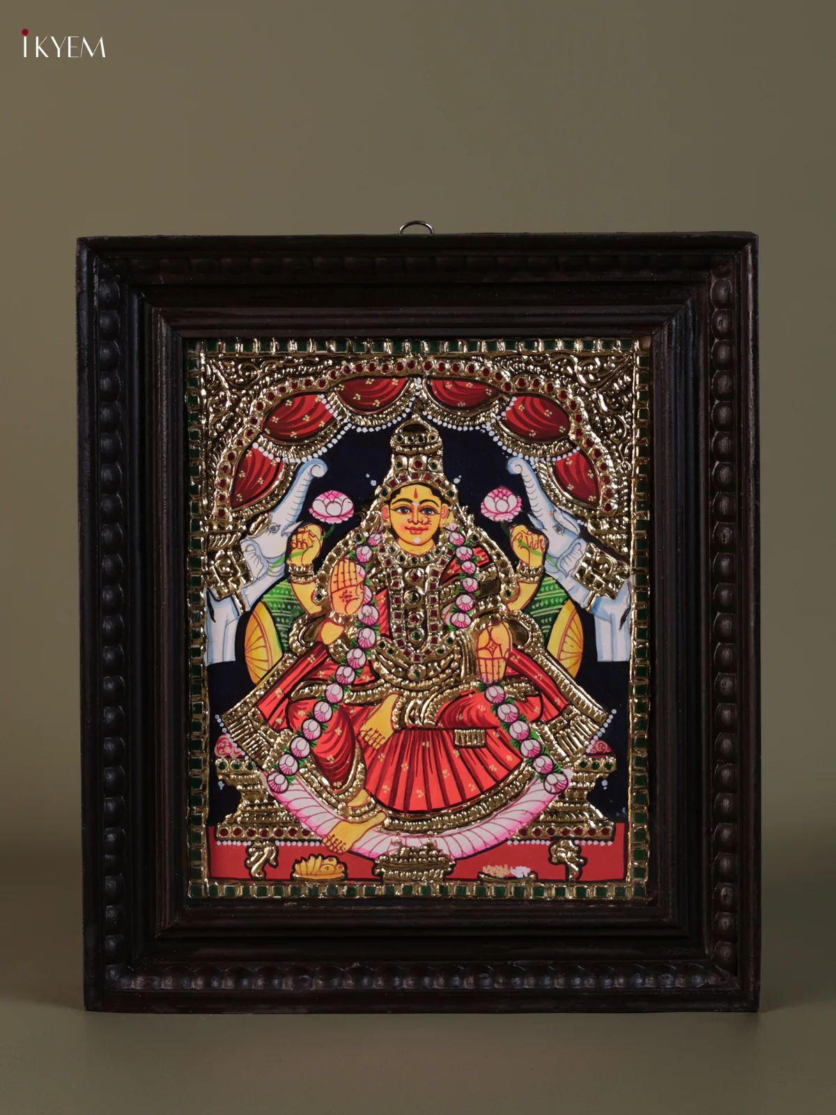 Gaja Lakshmi Tanjore painting (15*13) - KEB1290