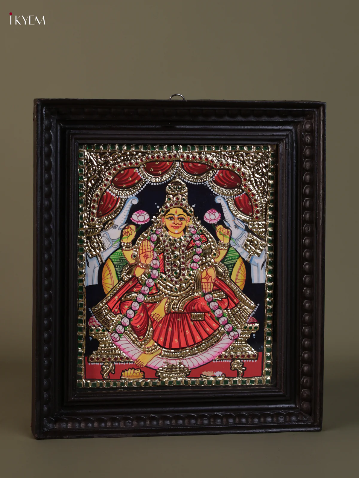 Gaja Lakshmi Tanjore painting (15*13) - KEB1290 - Image 2