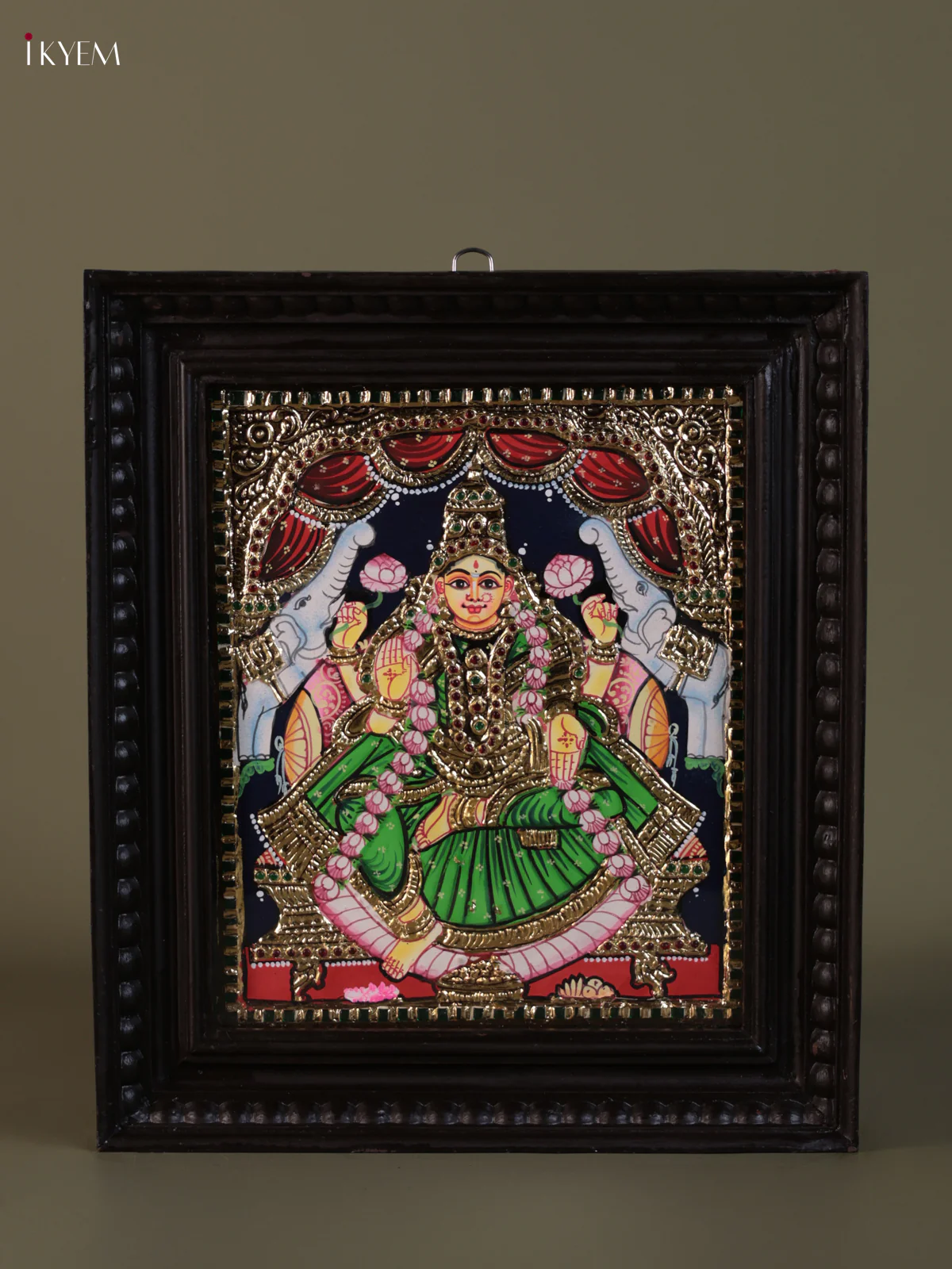 Gaja Lakshmi Tanjore painting (15*13) - KEB1291