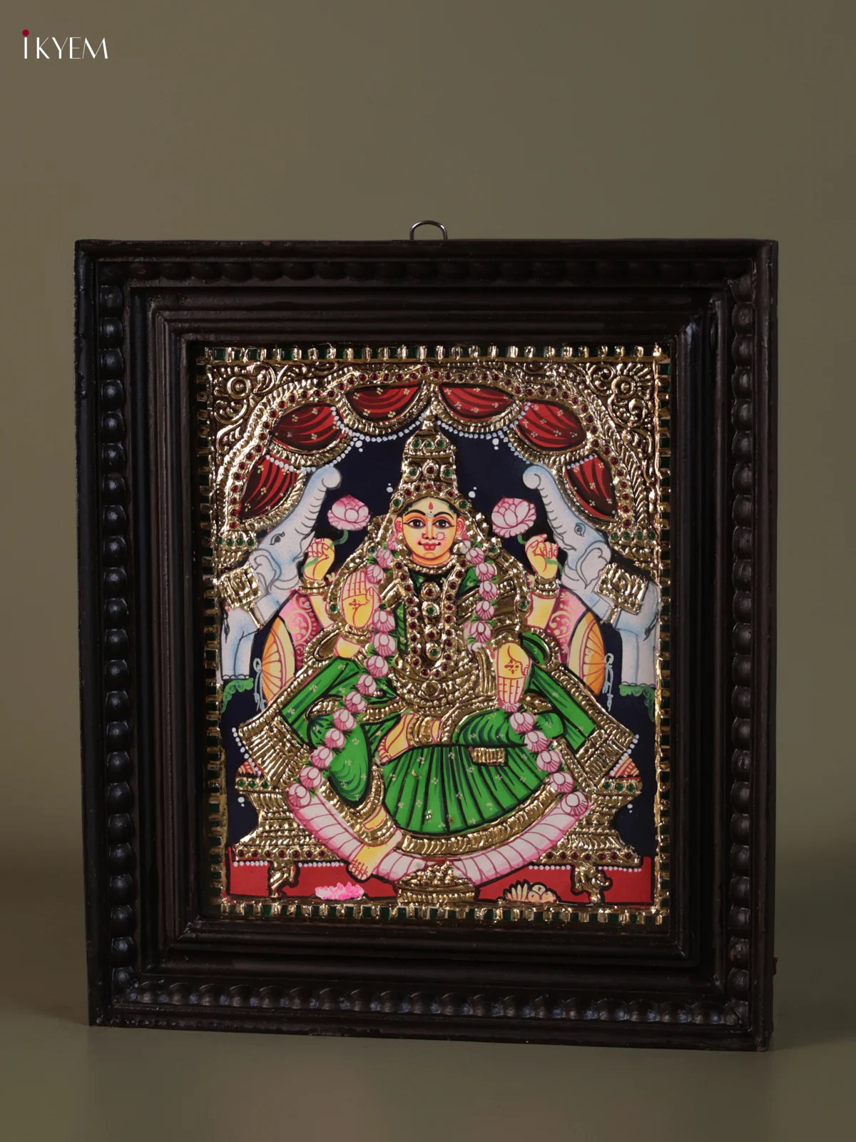 Gaja Lakshmi Tanjore painting (15*13) - KEB1291 - Image 3
