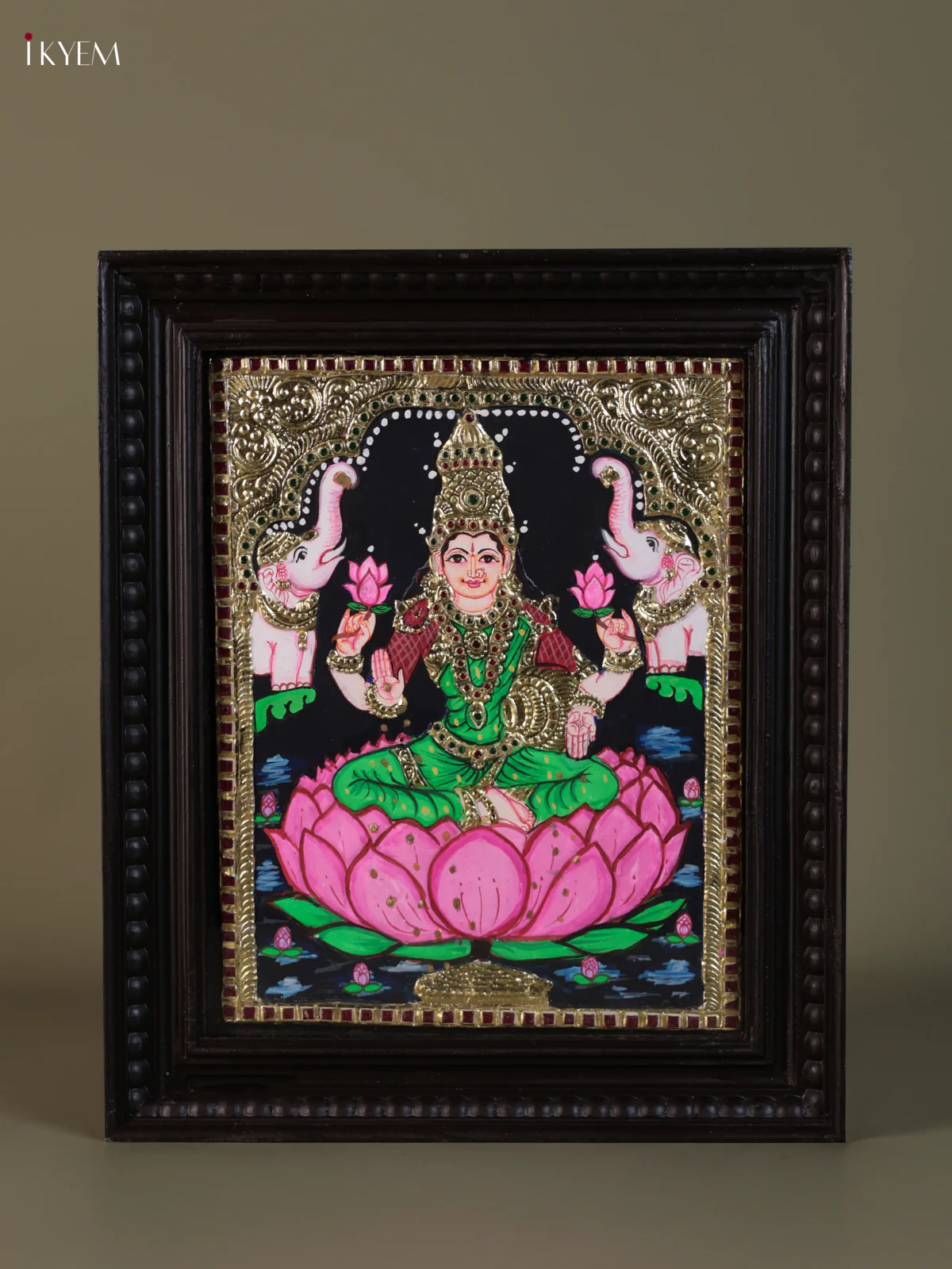 Gaja Lakshmi Tanjore painting (18*15) - KEB1292
