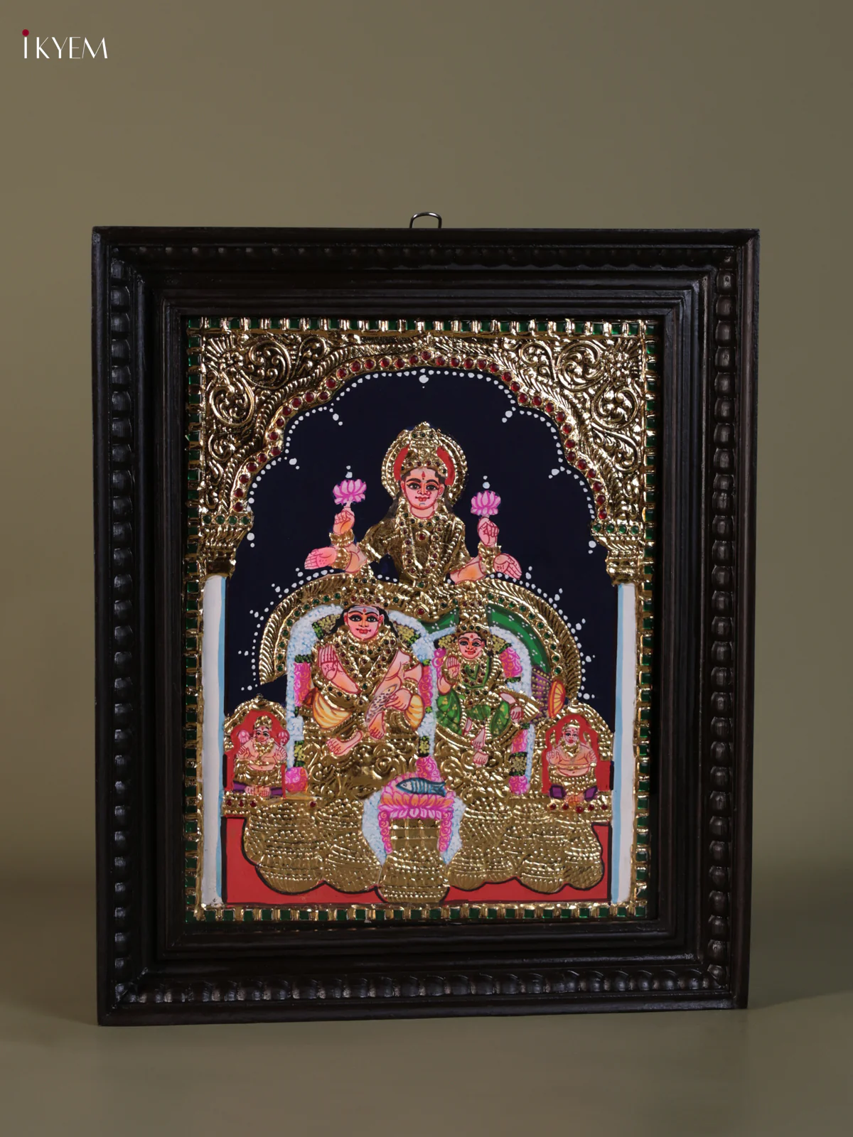 Kubera lakshmi Tanjore painting (18*15) - KEB1313 - Image 2