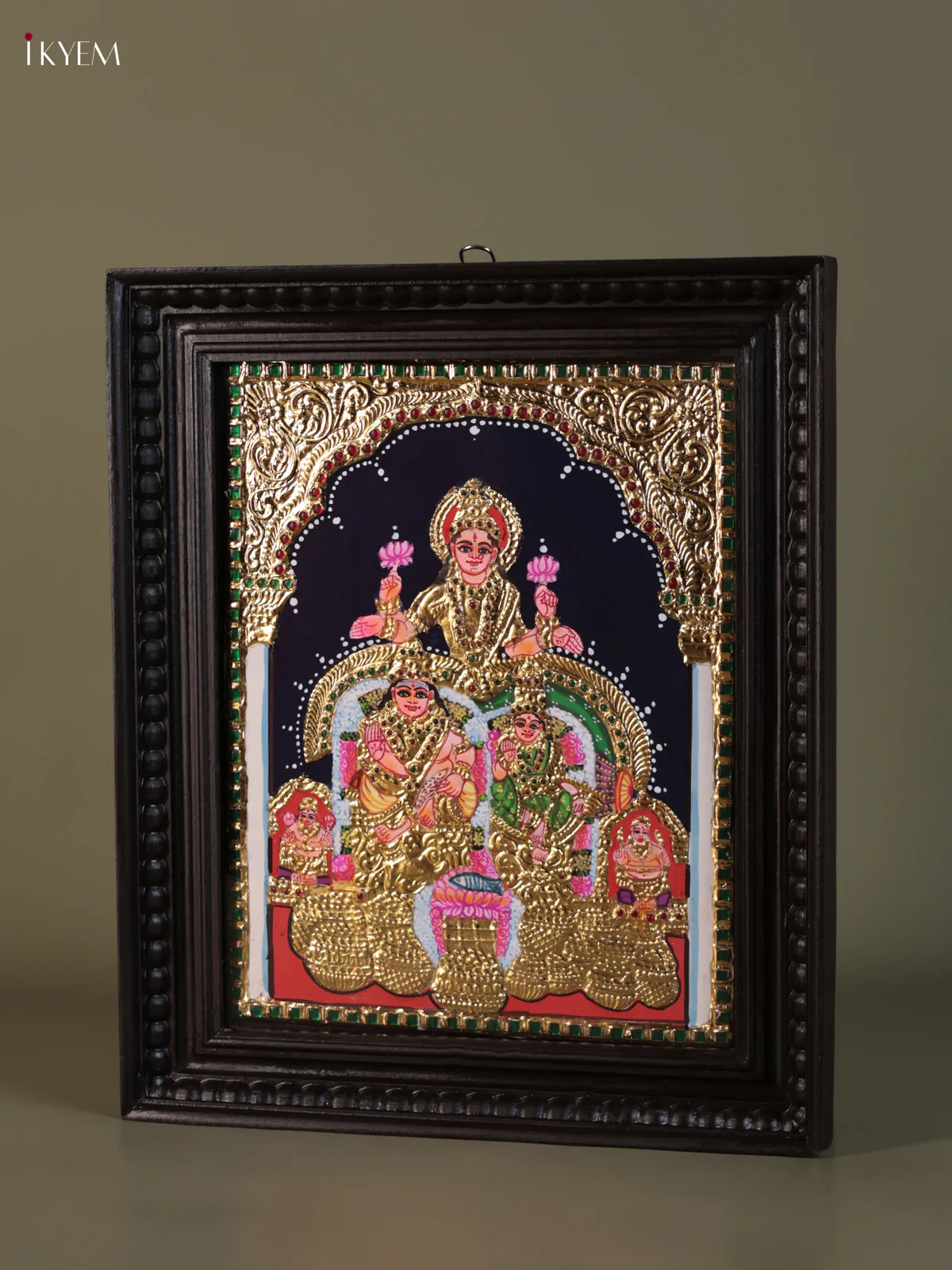 Kubera lakshmi Tanjore painting (18*15) - KEB1313 - Image 3