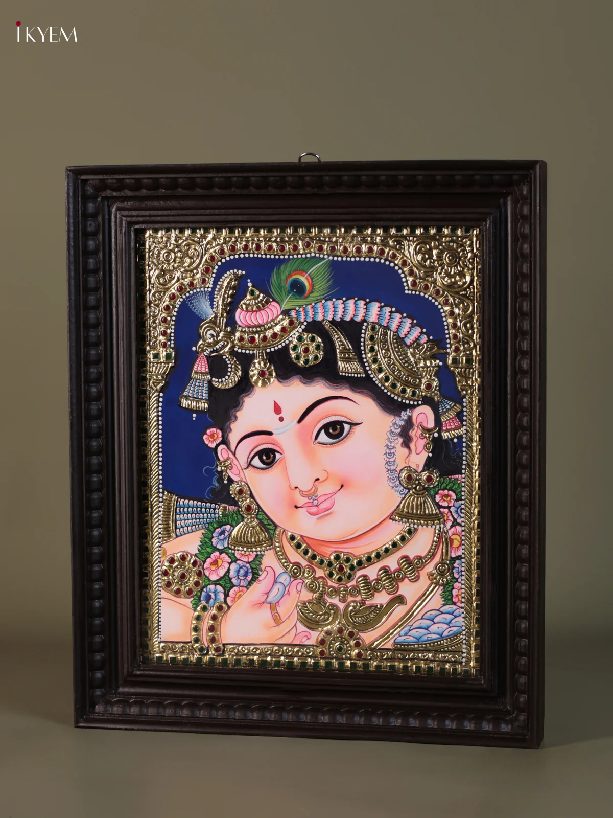 Baby kirshna Tanjore painting (18*15) - KEB1327 - Image 3