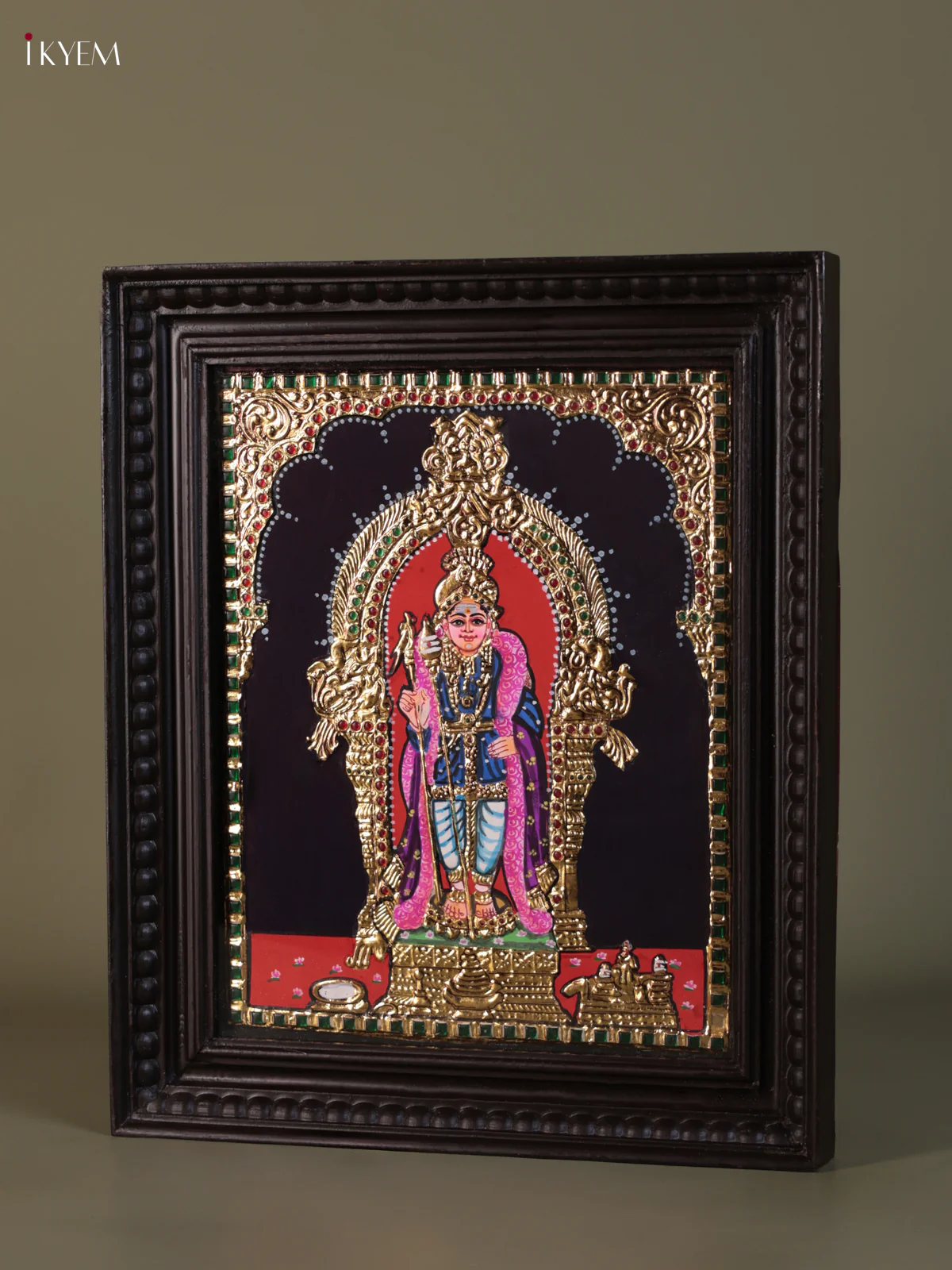 Murugar Tanjore painting (18*15) - KEB1329 - Image 3