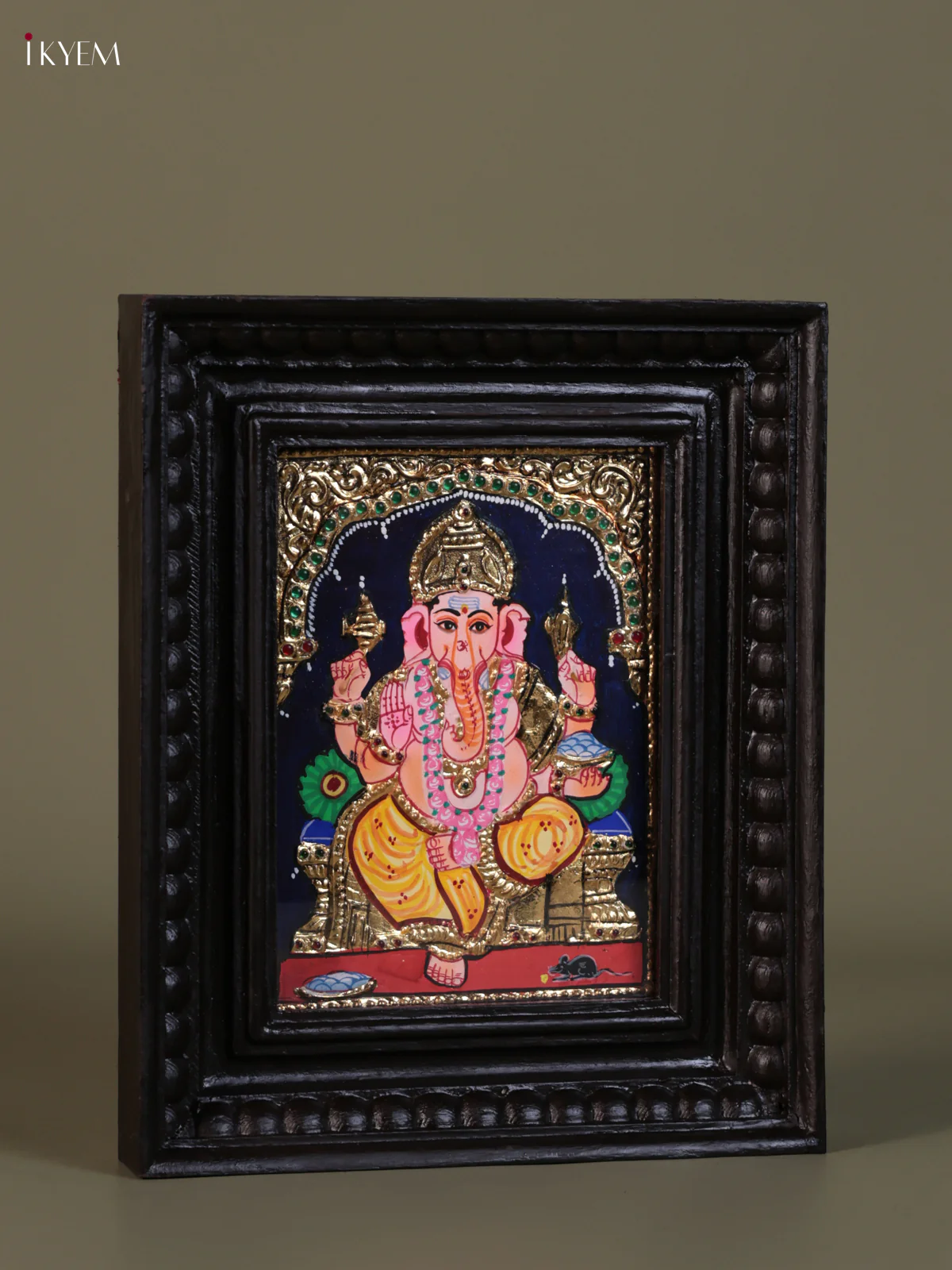 Ganesha Tanjore painting (10*8) - KEB1349 - Image 2