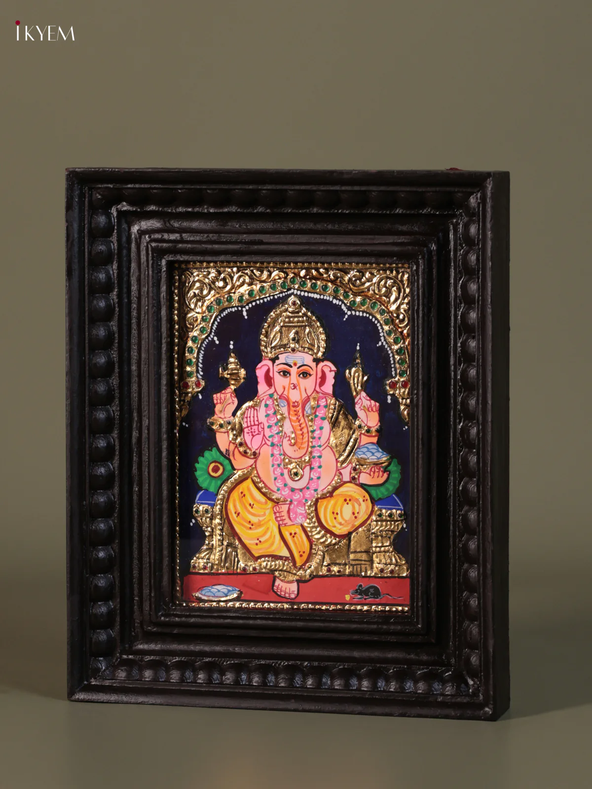 Ganesha Tanjore painting (10*8) - KEB1349 - Image 3
