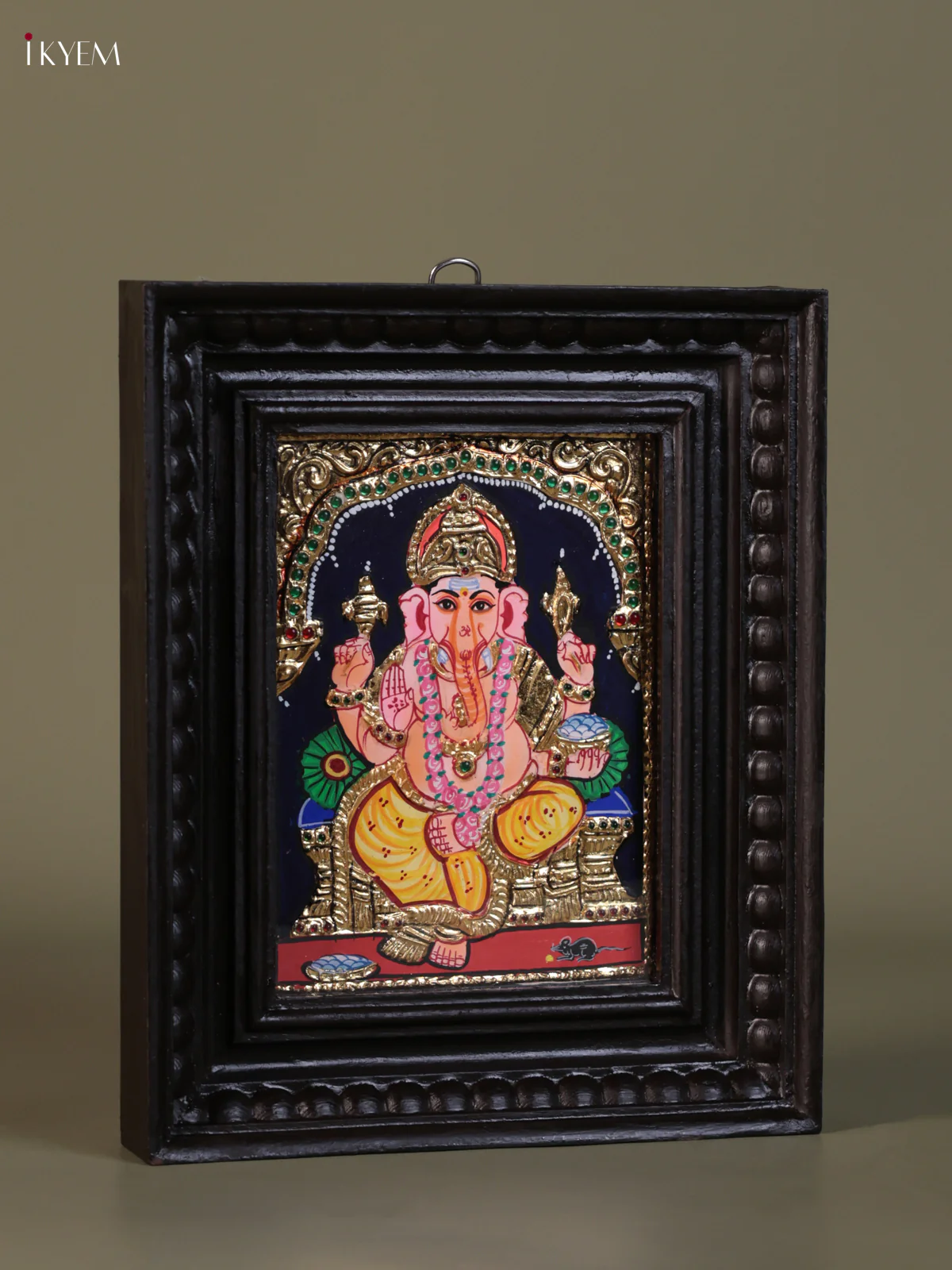 Ganesha Tanjore painting (10*8) - KEB1353 - Image 2