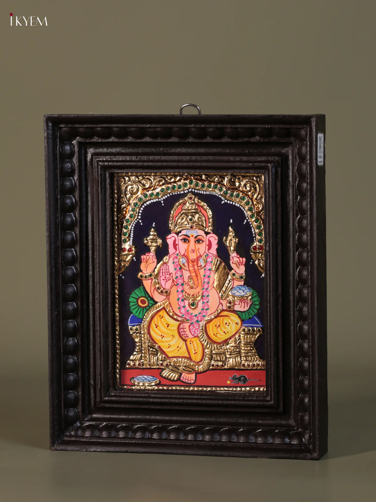 Ganesha Tanjore painting (10*8) - KEB1353 - Image 3