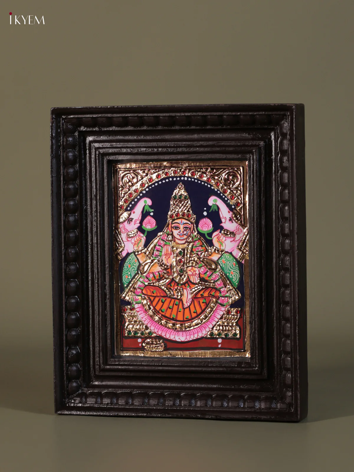 Gajalakshmi Tanjore painting (10*8) - KEB1356 - Image 2