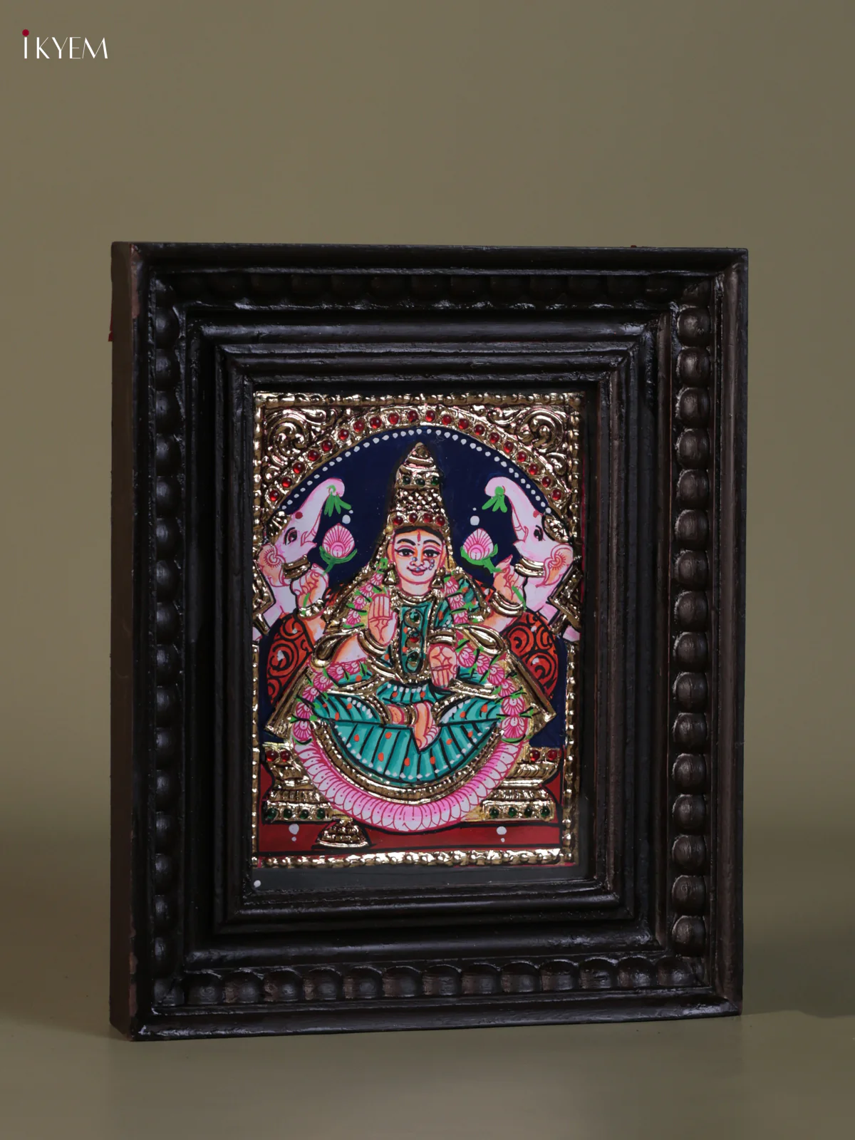 Gaja lakshmi Tanjore painting (10*8) - KEB1361 - Image 2