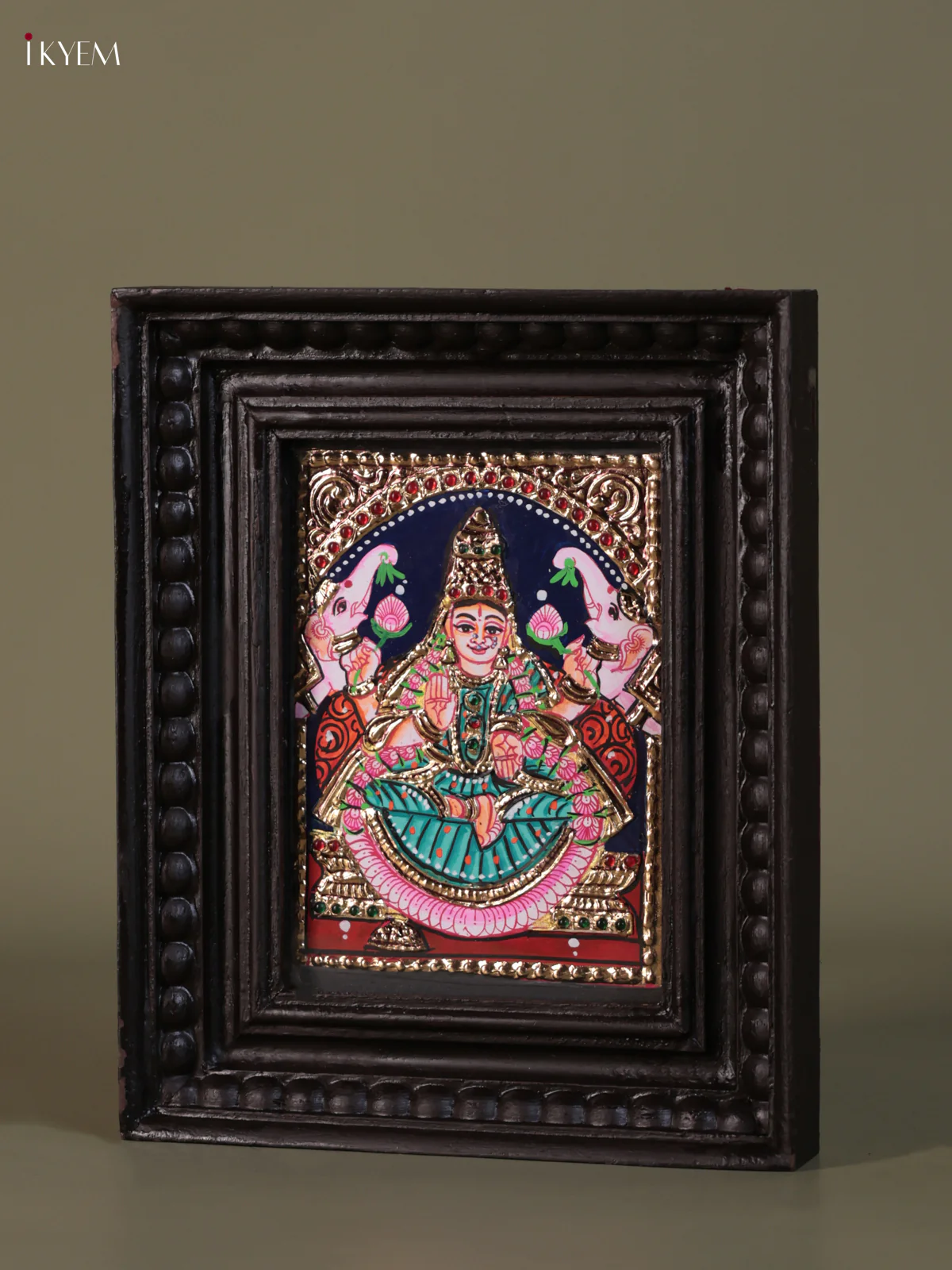 Gaja lakshmi Tanjore painting (10*8) - KEB1361 - Image 3