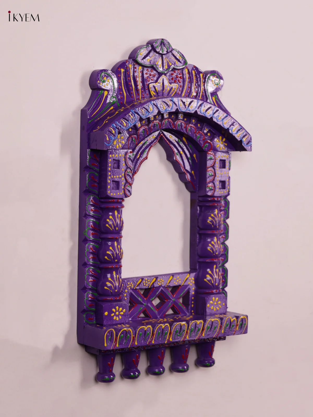 Wooden Hand Painted - Jharokha - Purple - Image 2