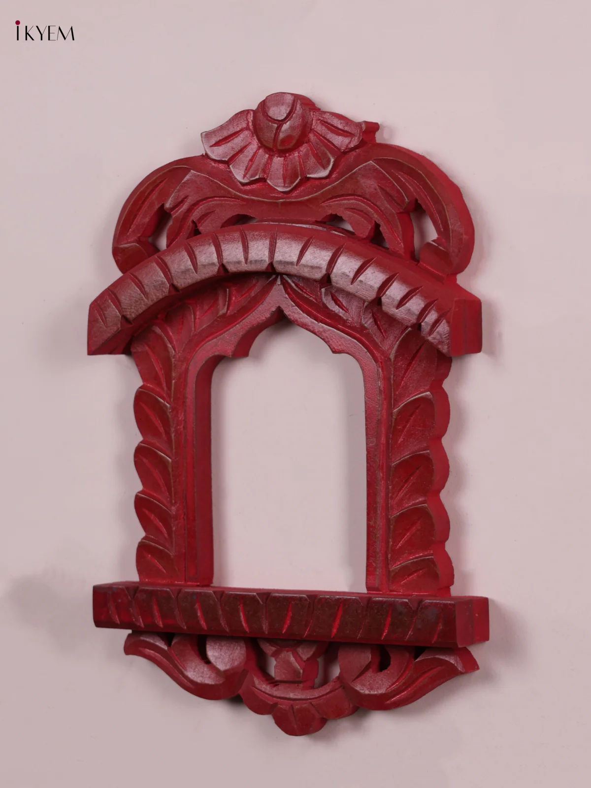 Wooden Hand Painted - Jharokha  - Small - Red - Image 2