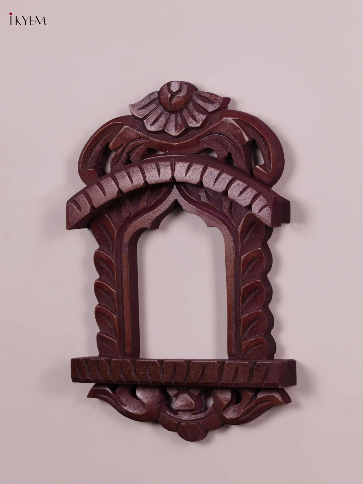 Wooden Hand Painted - Jharokha  - Small - Brown - Image 2