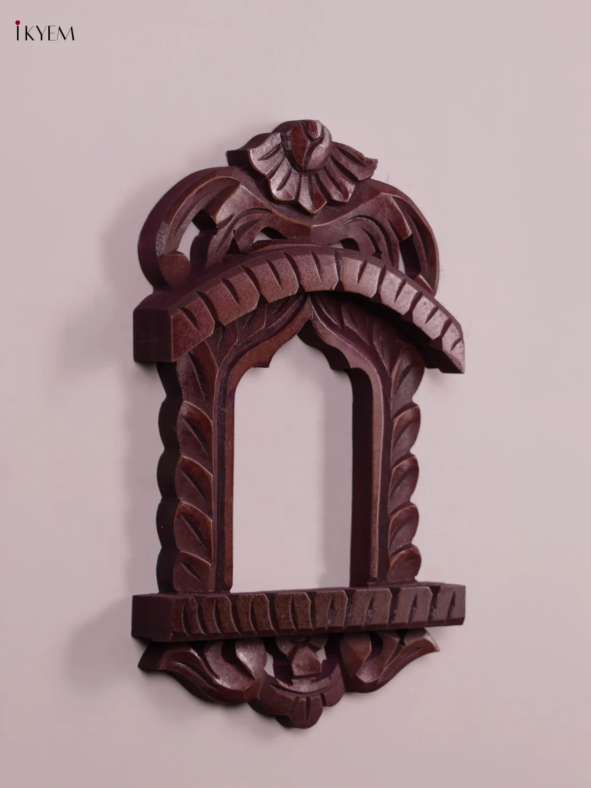 Wooden Hand Painted - Jharokha  - Small - Brown - Image 3