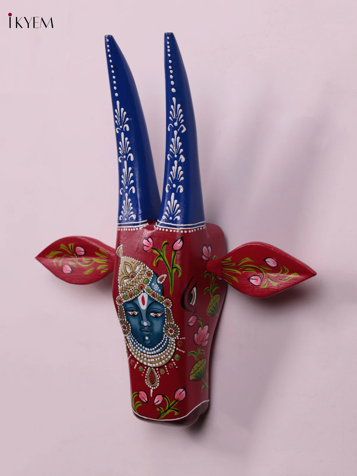 Hand Painted Cow Head - Red & Balaji - KEB1421 - Image 2