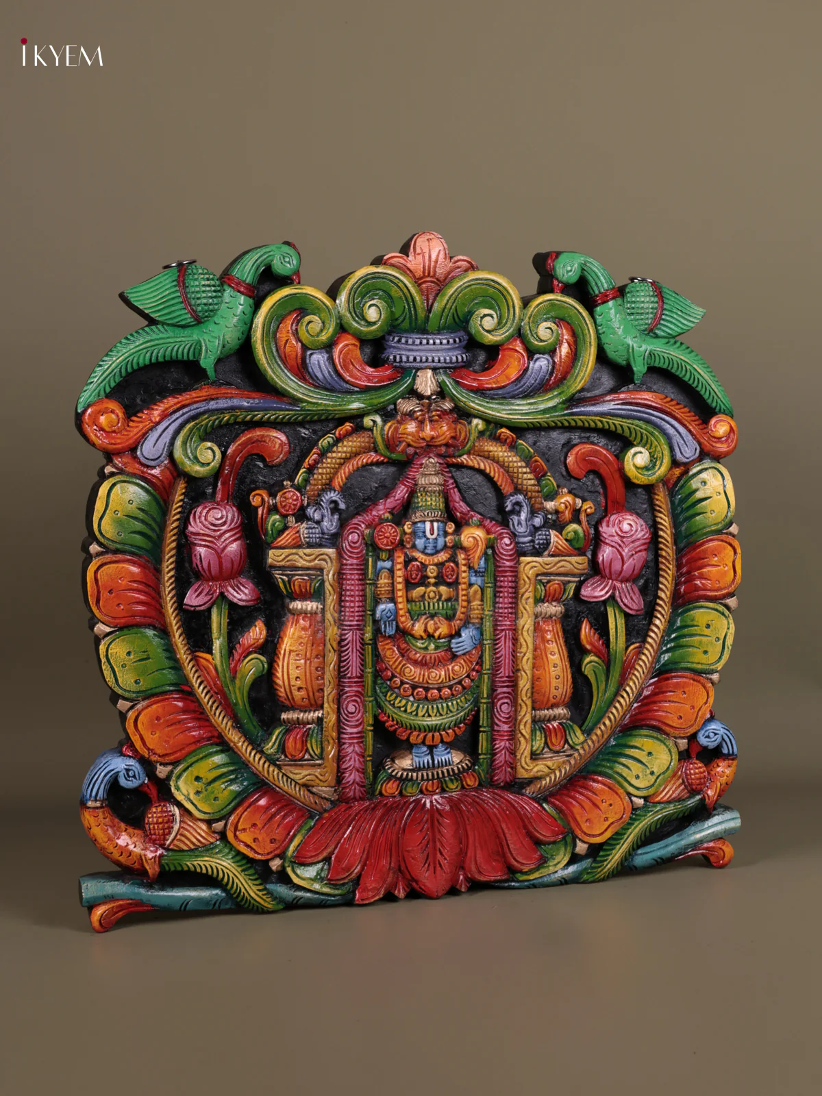 Wooden Hand Carved Painted - Balaji panel - (24×24) - KEB23005 - Image 2