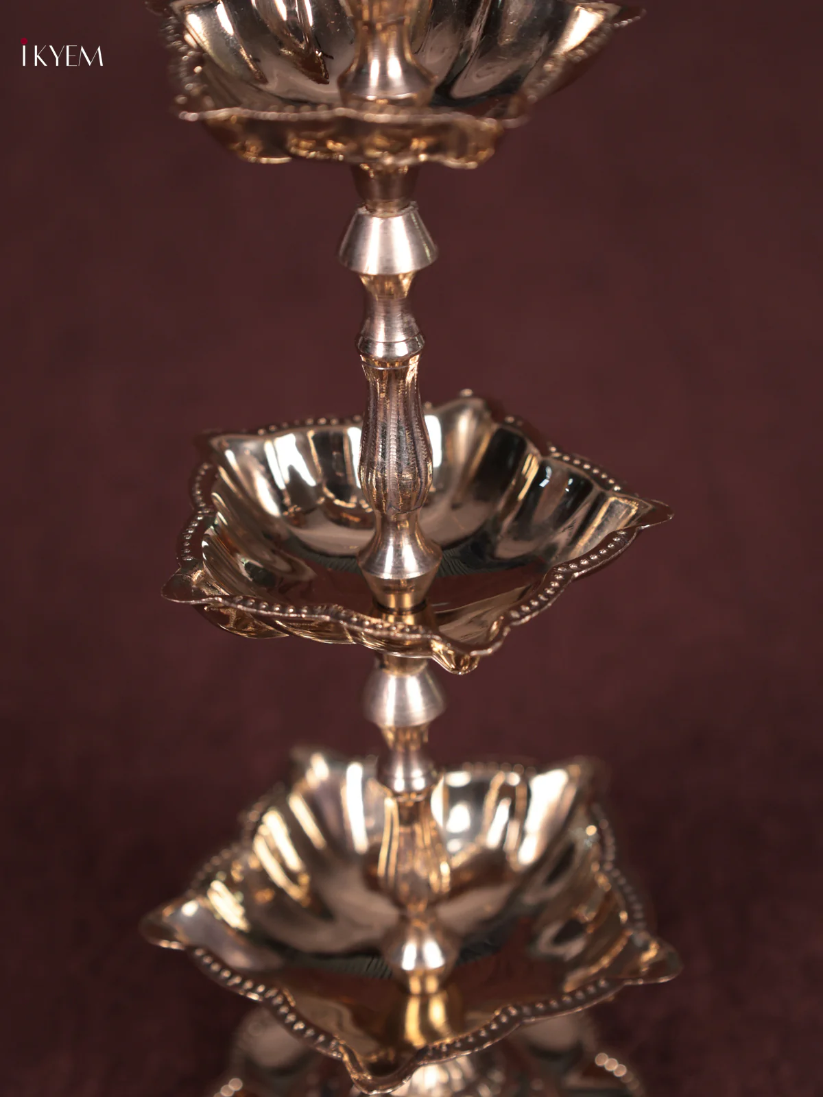 Brass Four Step Diya Annam - KEB23035 - Image 3