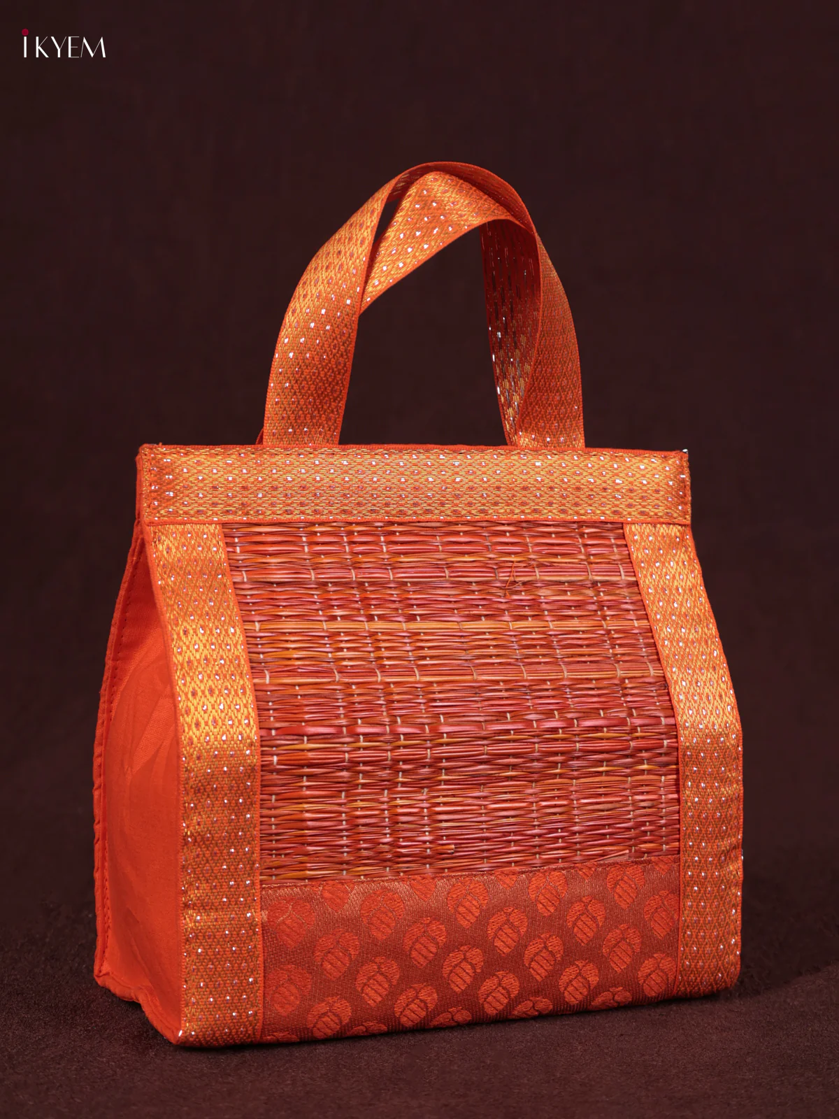 Korai Handbag - Raw Silk - Orange - (6×6) - KEB24010 - Image 2