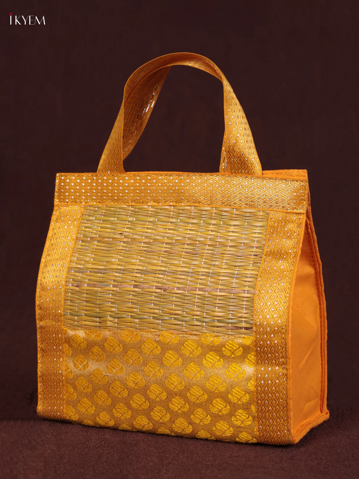 Korai Handbag - Raw Silk - Yellow - (8×8) - KEB24015 - Image 3