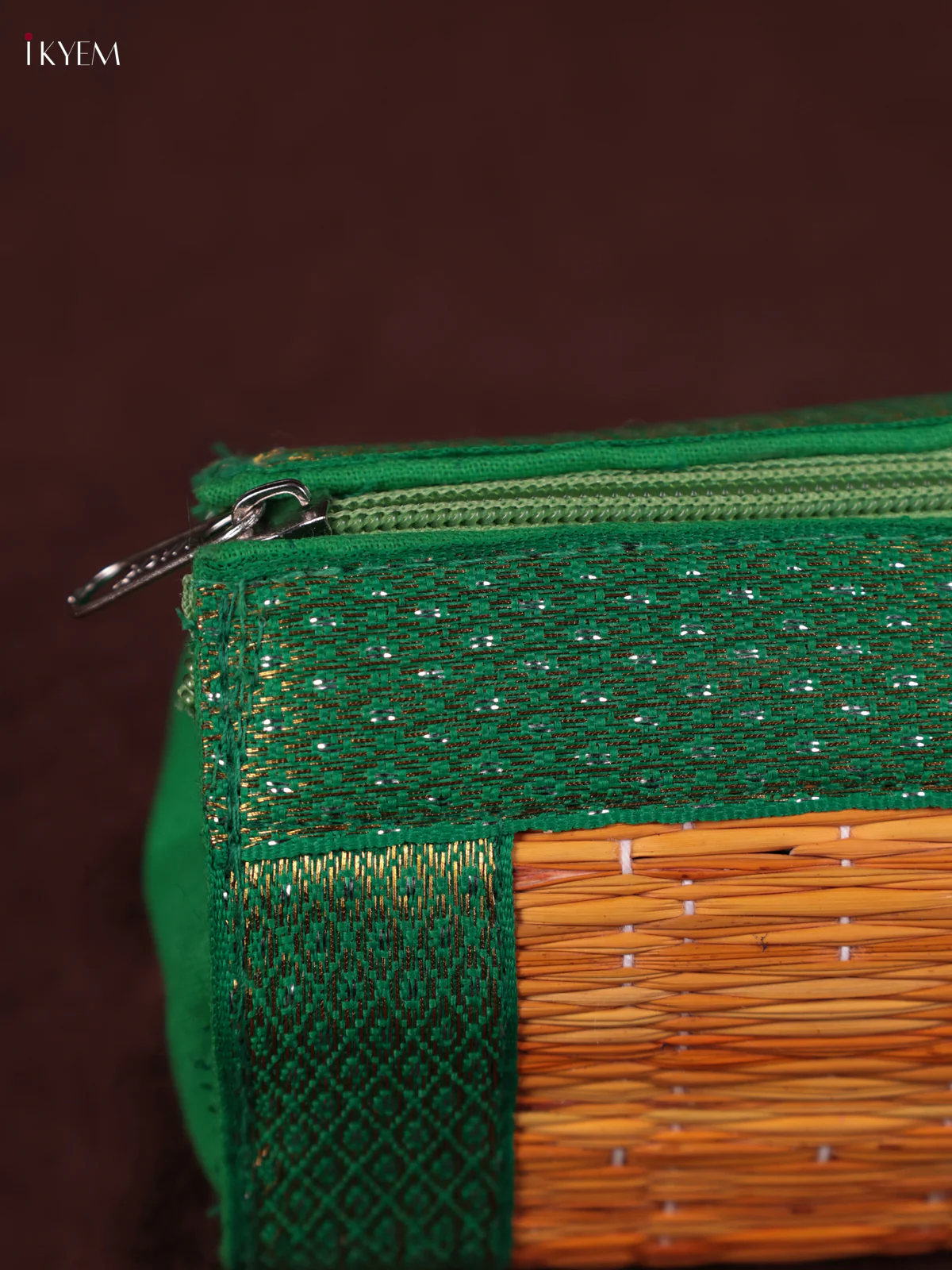 Korai Purse With Zari Border - Orange - KEB24022 - Image 3