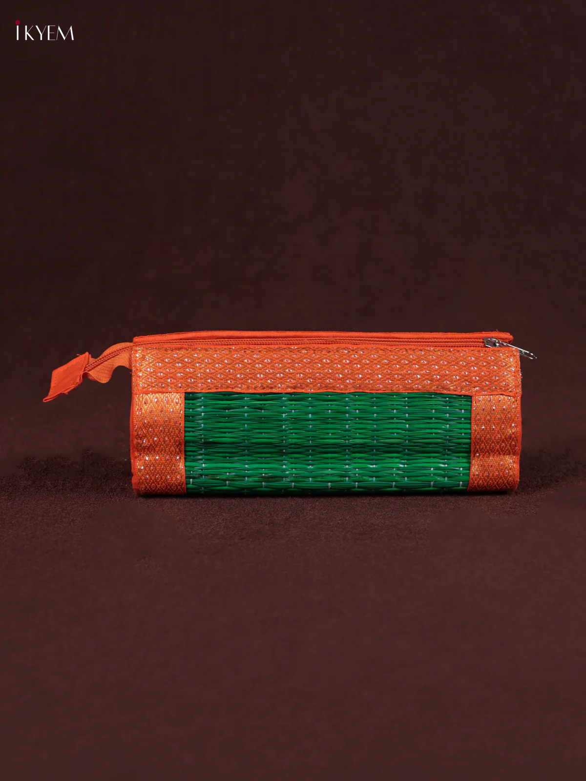 Korai Purse With Zari Border - Green - KEB24024