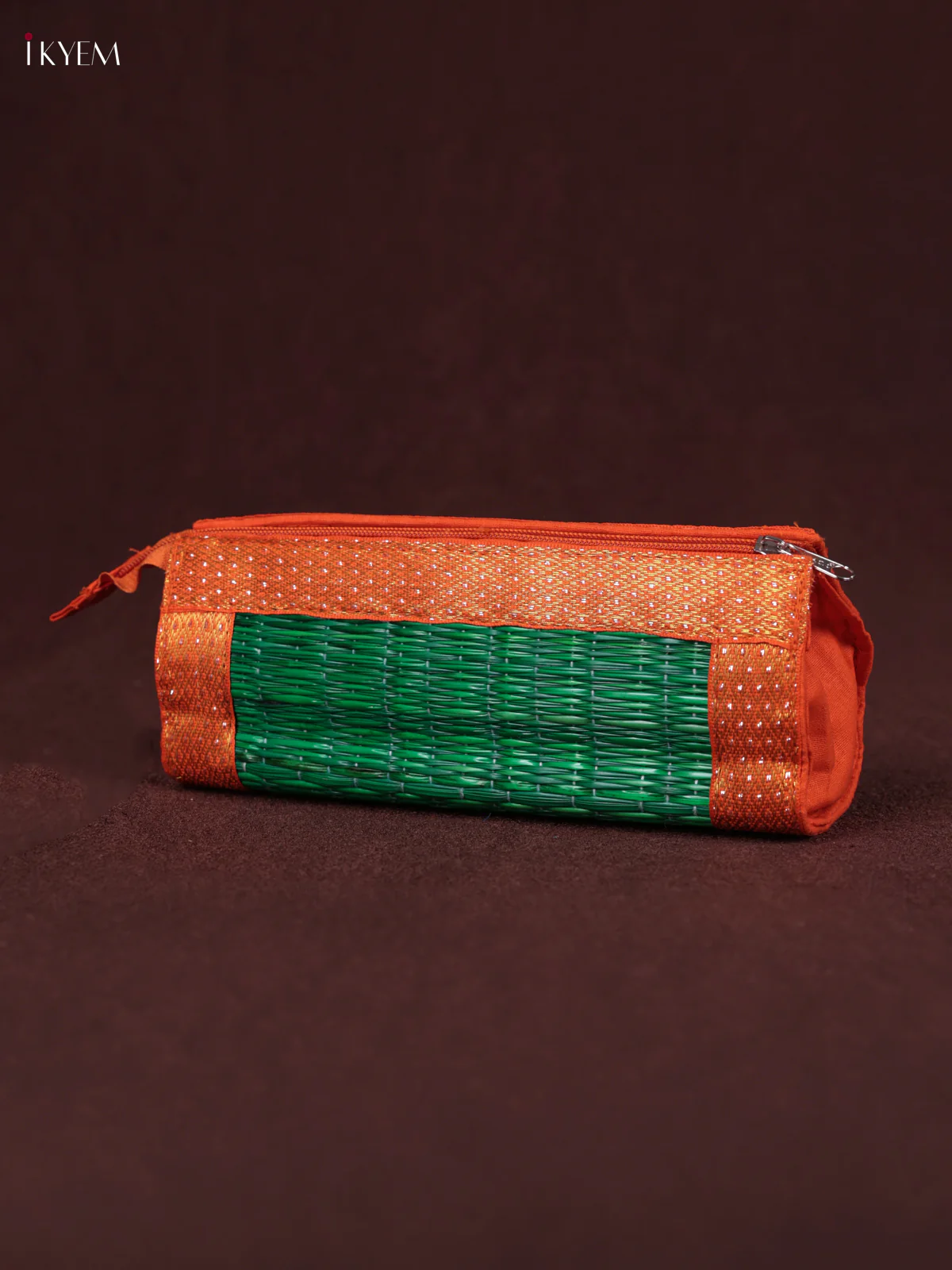 Korai Purse With Zari Border - Green - KEB24024 - Image 2